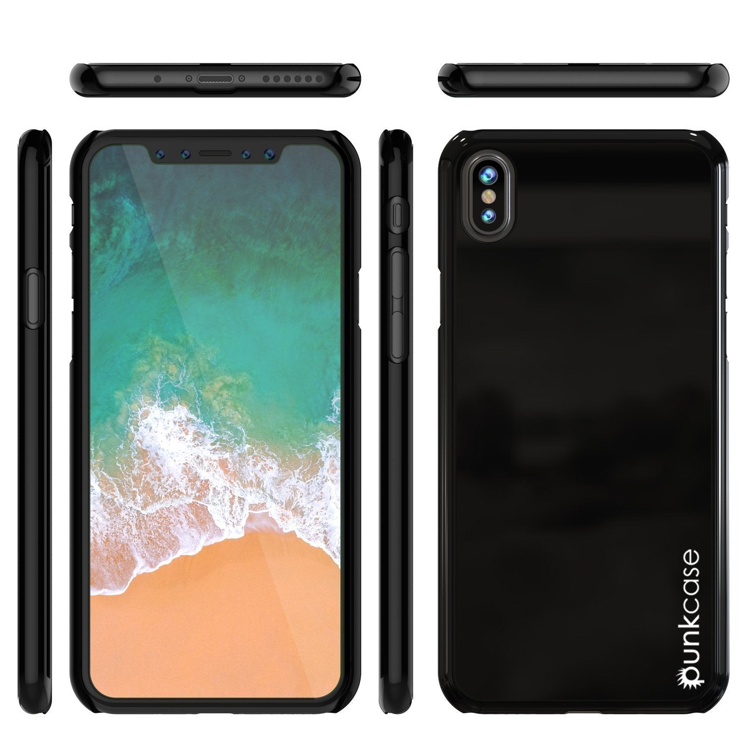 iPhone X Case, Punkcase [Solid Series] Ultra Thin Cover [shockproof] [dirtproof] for Apple iPhone 10 [jet black] - PunkCase NZ