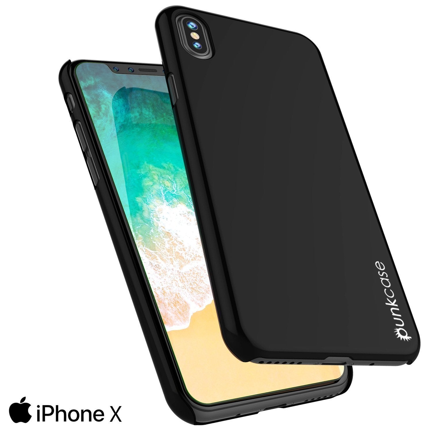 iPhone X Case, Punkcase [Solid Series] Ultra Thin Cover [shockproof] [dirtproof] for Apple iPhone 10 [jet black] - PunkCase NZ