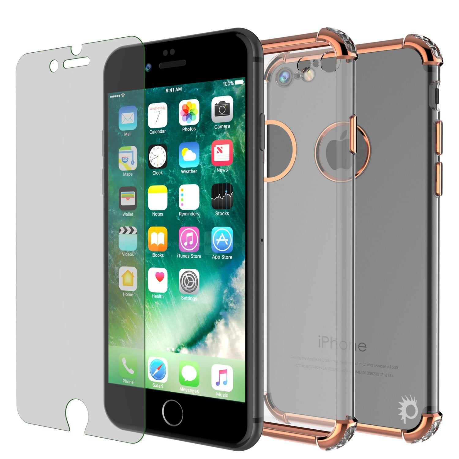 iPhone SE (4.7") Case, Punkcase [BLAZE SERIES] Protective Cover W/ PunkShield Screen Protector [Shockproof] [Slim Fit] for Apple iPhone [RoseGold]