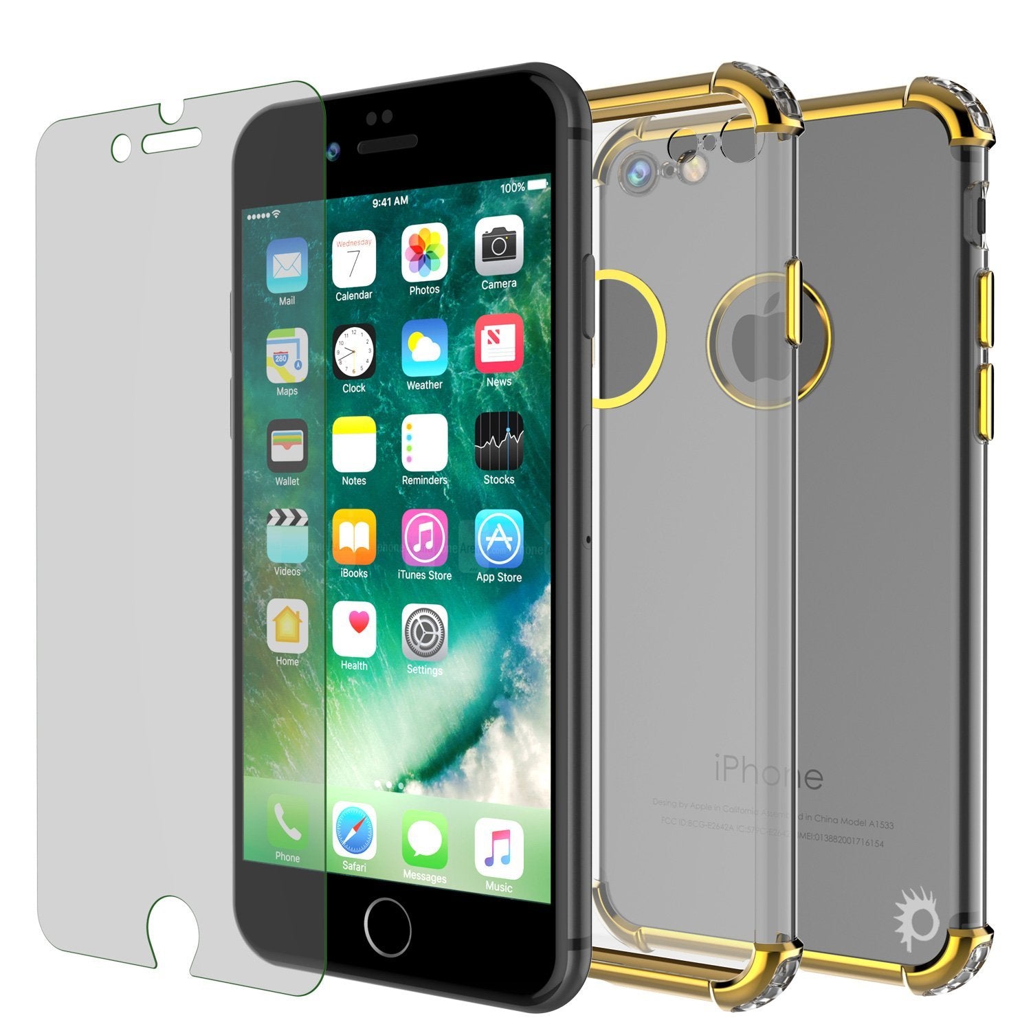 iPhone SE (4.7") Case, Punkcase [BLAZE SERIES] Protective Cover W/ PunkShield Screen Protector [Shockproof] [Slim Fit] for Apple iPhone [Gold]