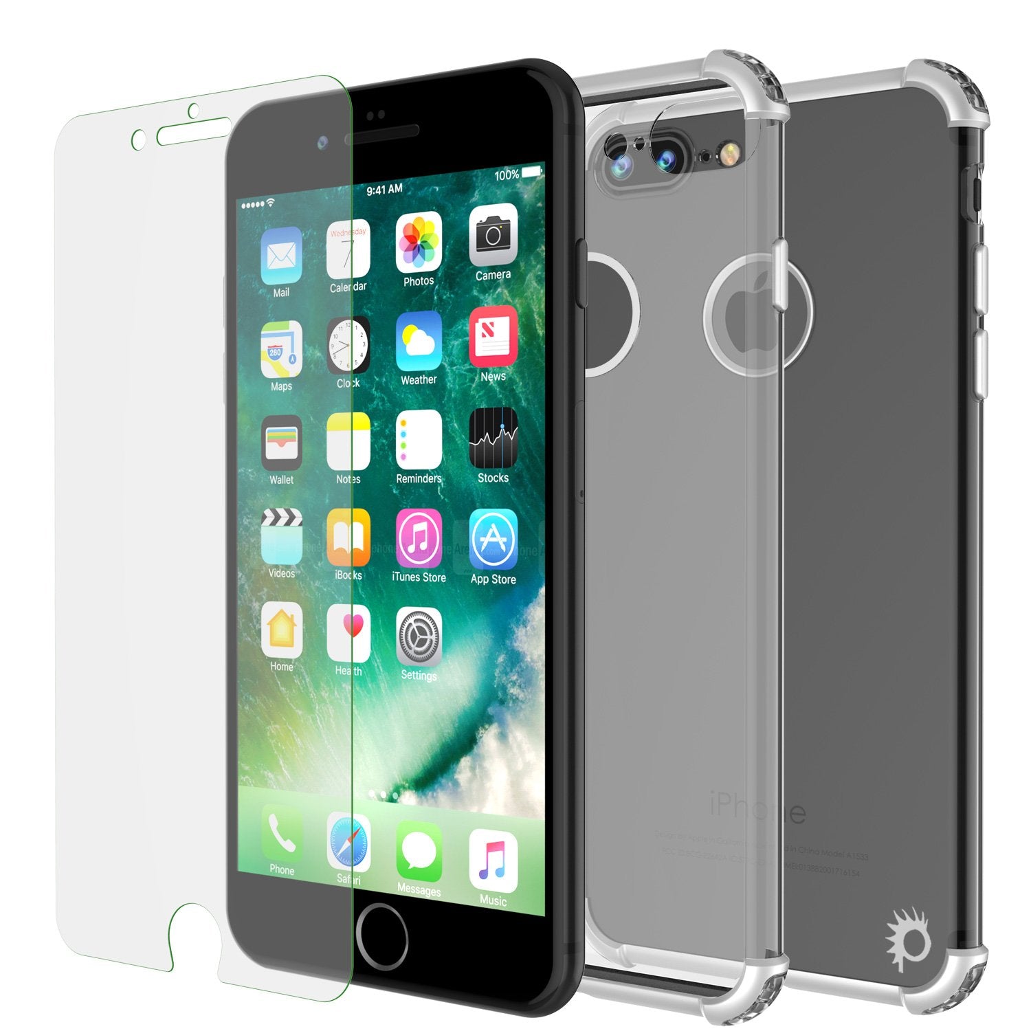 iPhone 7 PLUS Case, Punkcase [BLAZE SERIES] Protective Cover W/ PunkShield Screen Protector [Shockproof] [Slim Fit] for Apple iPhone 7 PLUS [Silver] - PunkCase NZ