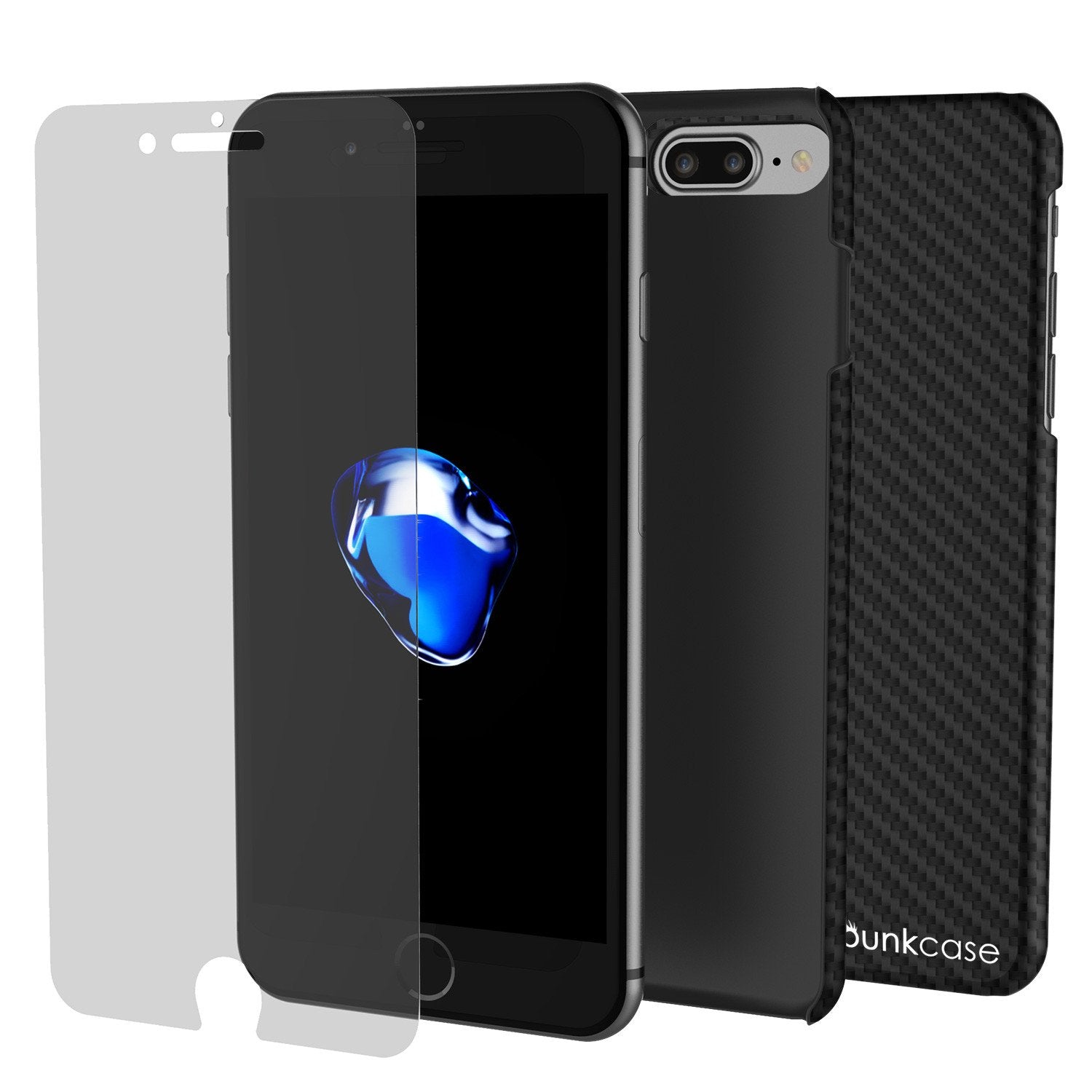 iPhone 7+ Plus Case - Punkcase CarbonShield Jet Black - PunkCase NZ