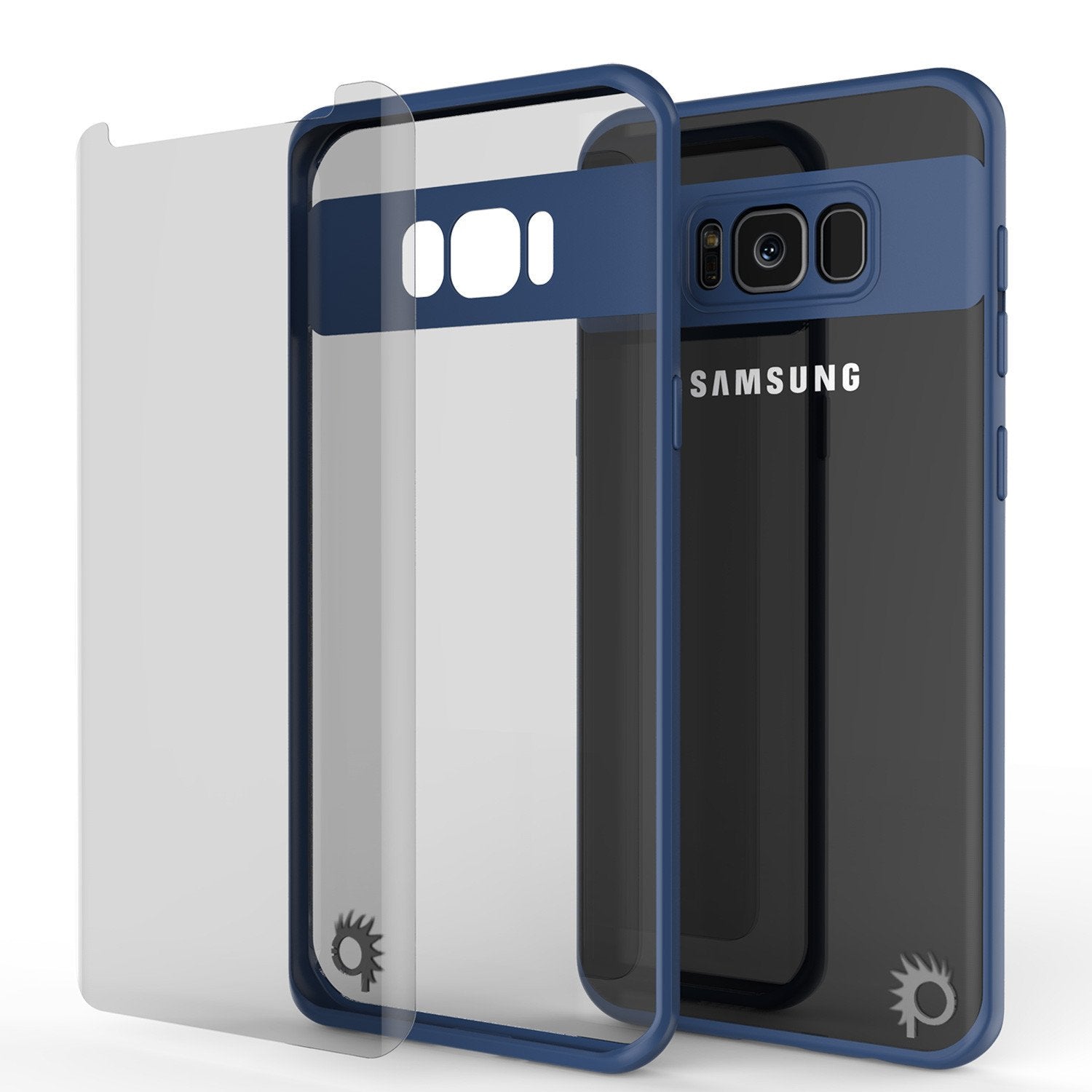 Galaxy S8 Case, Punkcase [MASK Series] [NAVY] Full Body Hybrid Dual Layer TPU Cover W/ Protective PUNKSHIELD Screen Protector - PunkCase NZ