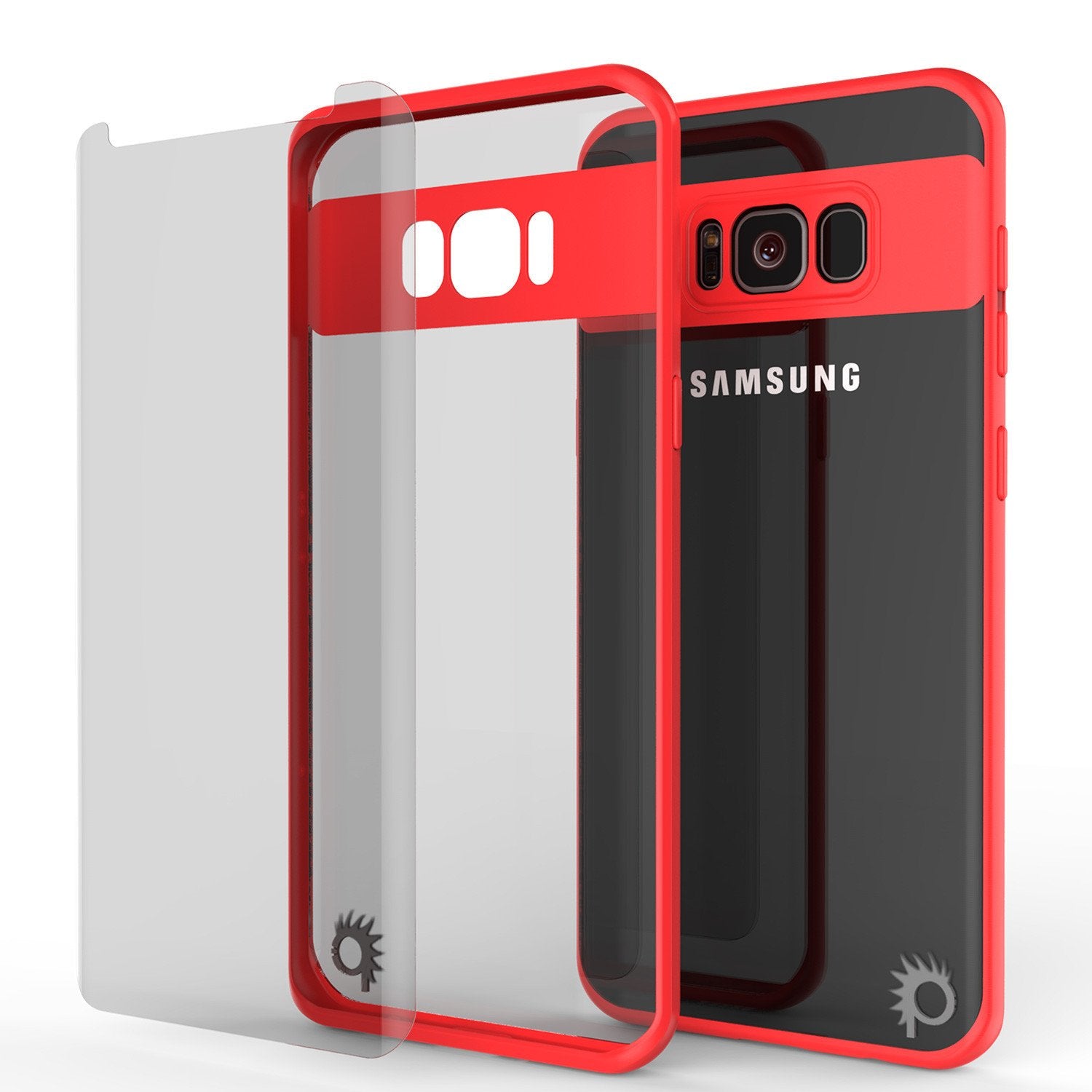 Galaxy S8 Plus Case, Punkcase [MASK Series] [RED] Full Body Hybrid Dual Layer TPU Cover W/ Protective PUNKSHIELD Screen Protector - PunkCase NZ
