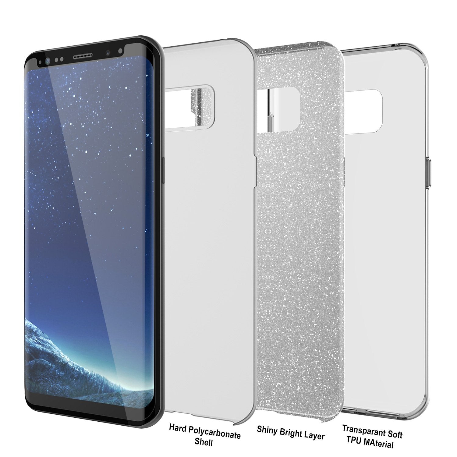 Galaxy S8 Plus Case, Punkcase Galactic 2.0 Series Ultra Slim Protective Armor TPU Cover [Silver] - PunkCase NZ