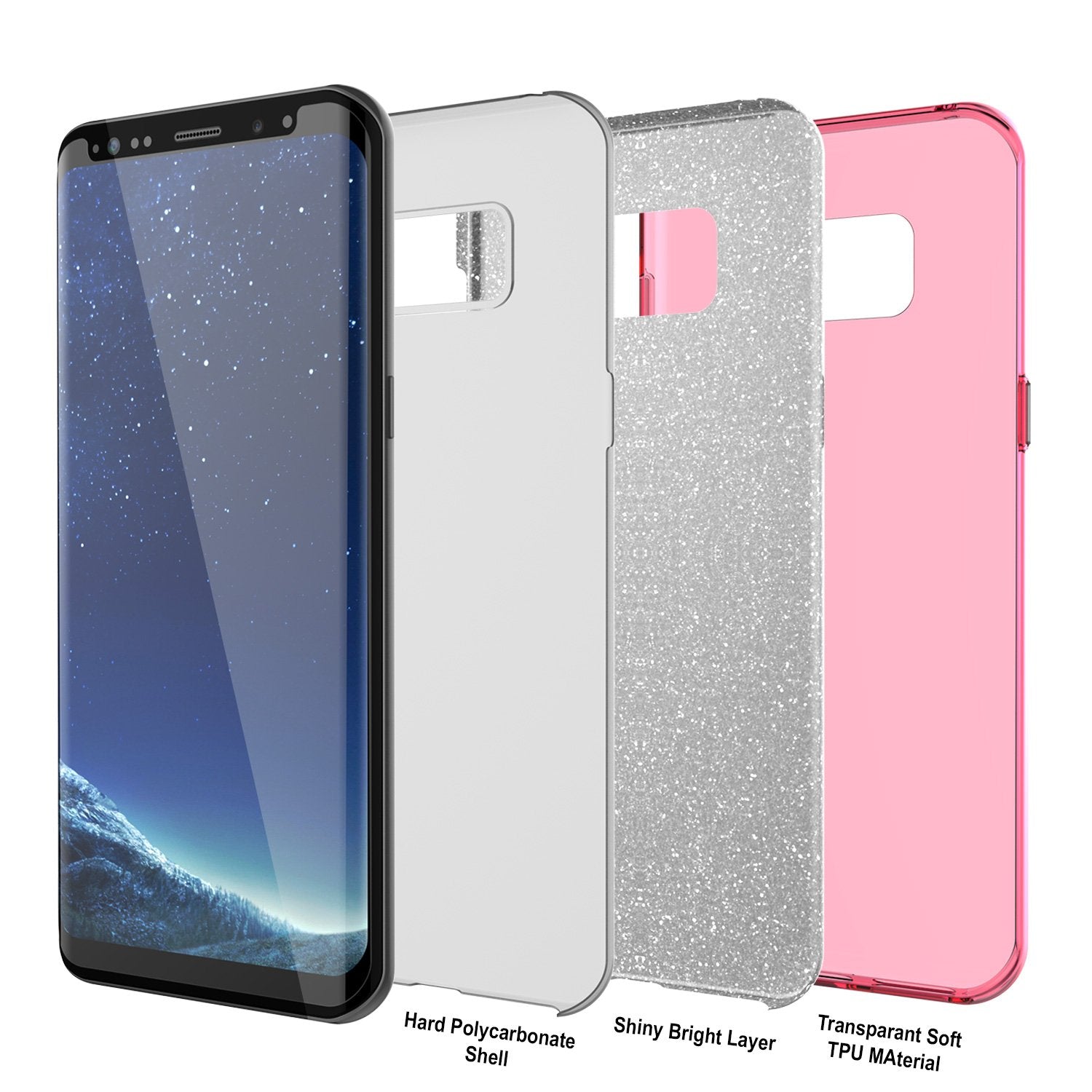 Galaxy S8 Case, Punkcase Galactic 2.0 Series Ultra Slim Protective Armor TPU Cover w/ PunkShield Screen Protector | Lifetime Exchange Warranty | Designed for Samsung Galaxy S8 [Pink] - PunkCase NZ
