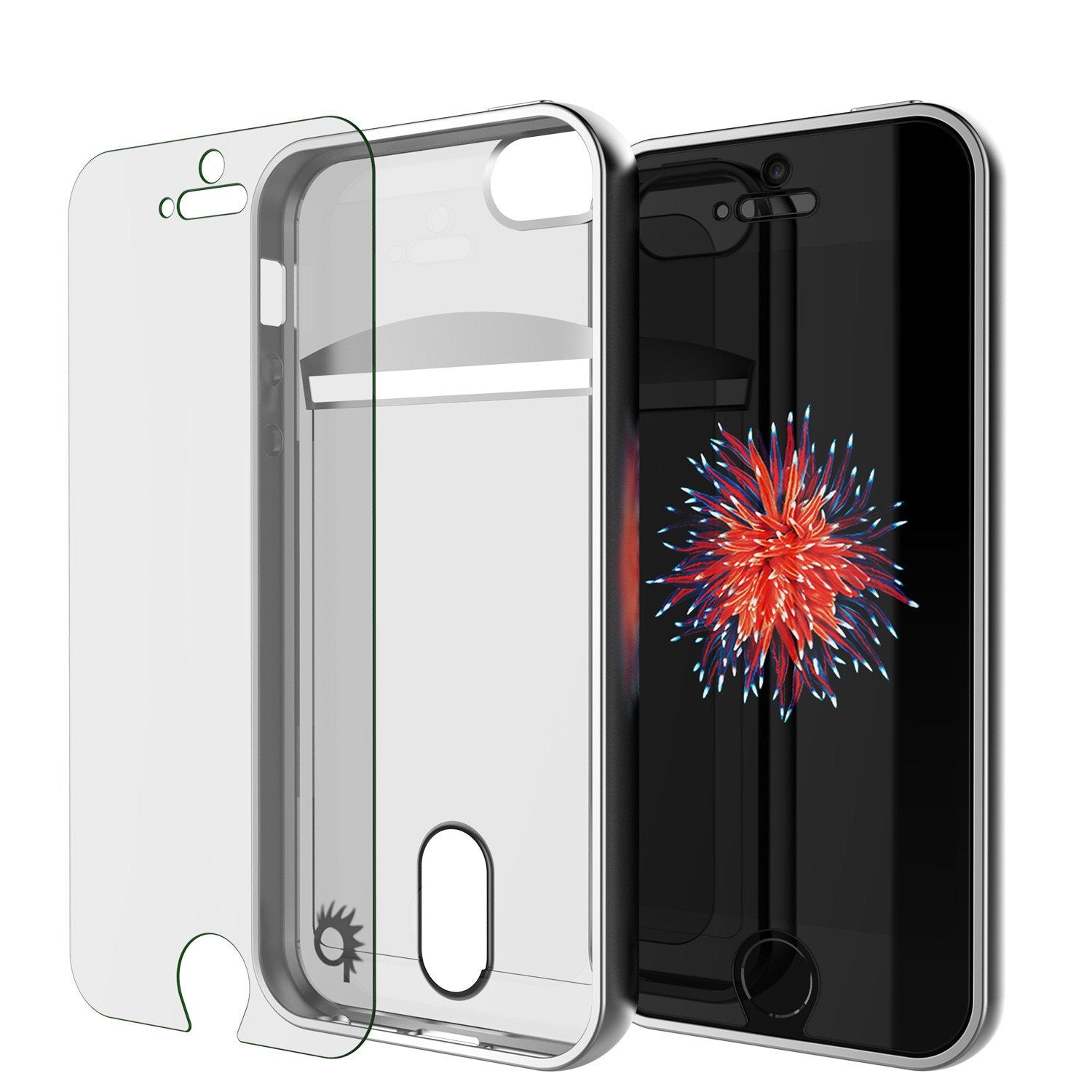 iPhone SE/5S/5 Case, PUNKCASE® LUCID Silver Series | Card Slot | SHIELD Screen Protector | Ultra fit - PunkCase NZ