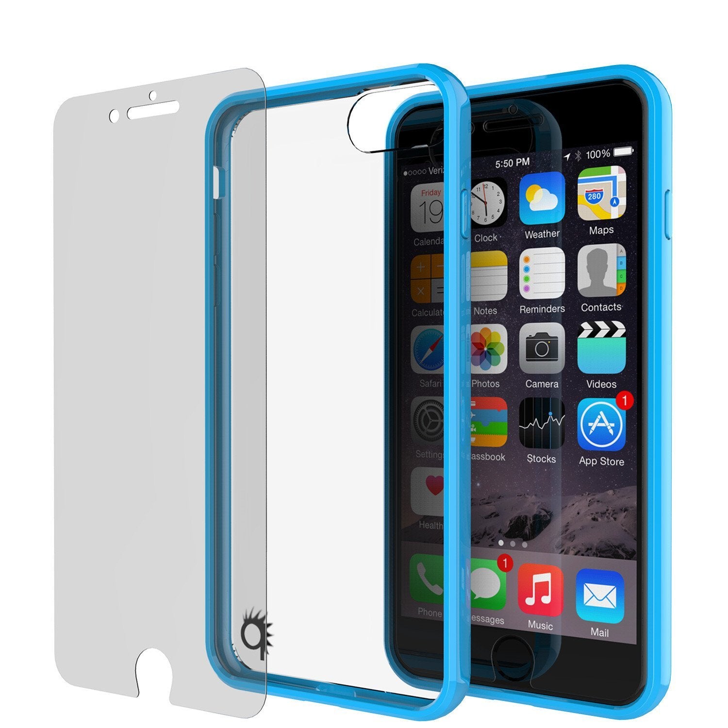 iPhone 8+ Plus Case Punkcase® LUCID 2.0 Light Blue Series w/ SHIELD Screen Protector | Ultra Fit - PunkCase NZ