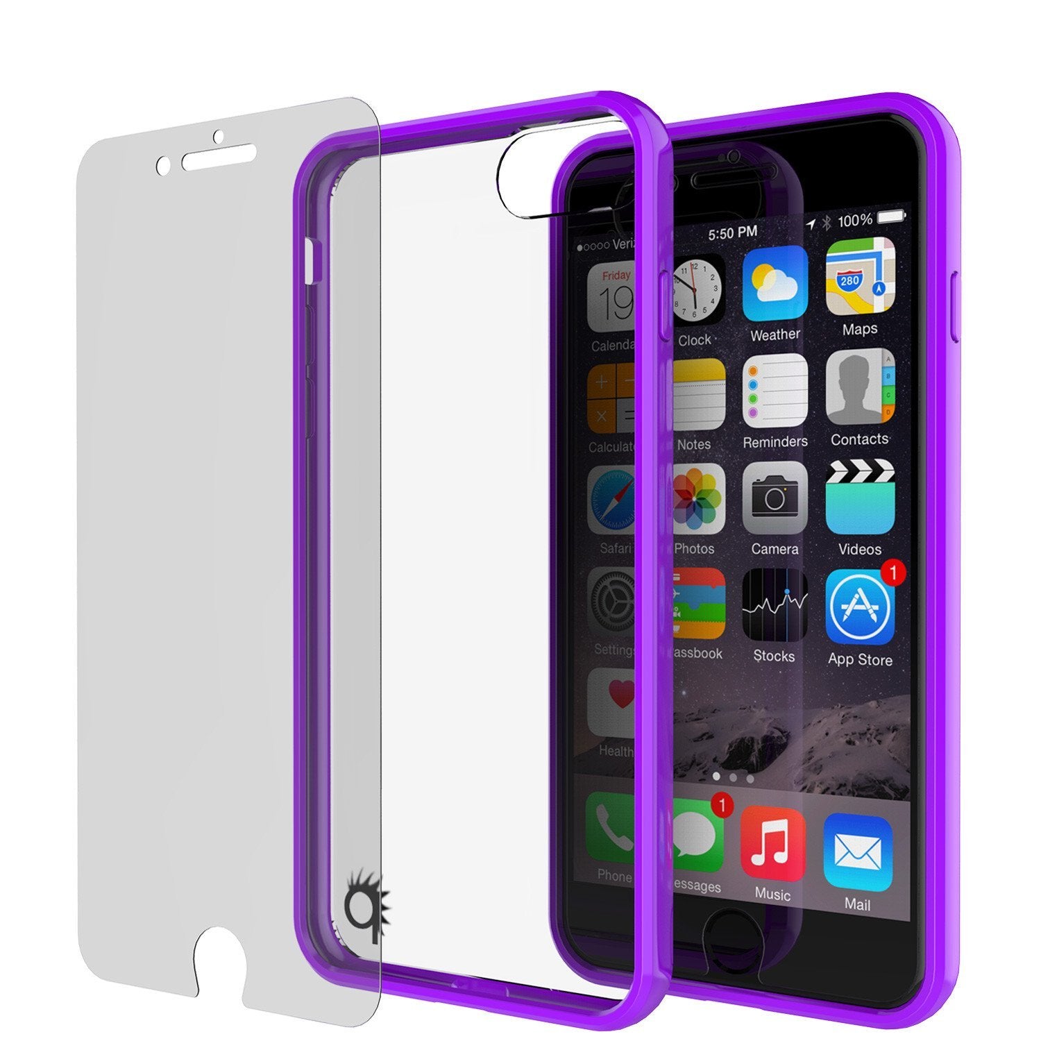 iPhone 8 Case Punkcase® LUCID 2.0 Purple Series w/ PUNK SHIELD Screen Protector | Ultra Fit - PunkCase NZ