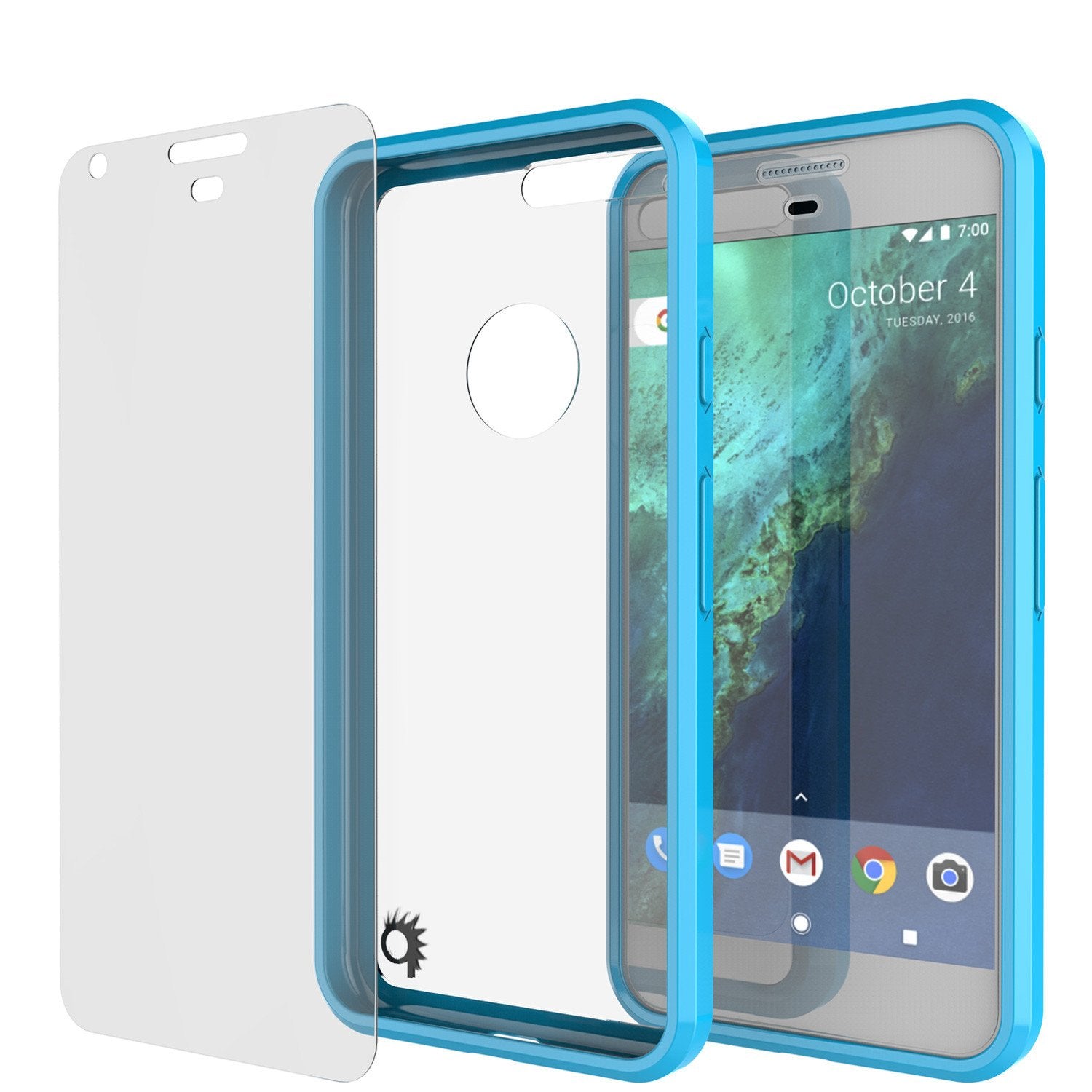 Google Pixel XL Case Punkcase® LUCID 2.0 Light Blue Series w/ PUNK SHIELD Glass Screen Protector | Ultra Fit - PunkCase NZ