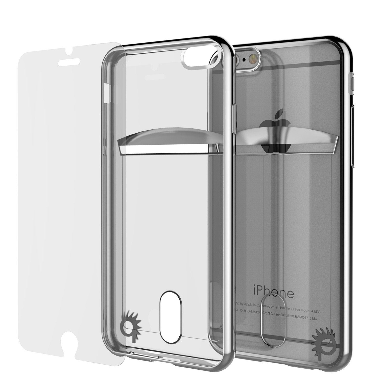 iPhone 6s+ Plus/6+ Plus Case, PUNKCASE® LUCID Silver Series | Card Slot | SHIELD Screen Protector - PunkCase NZ