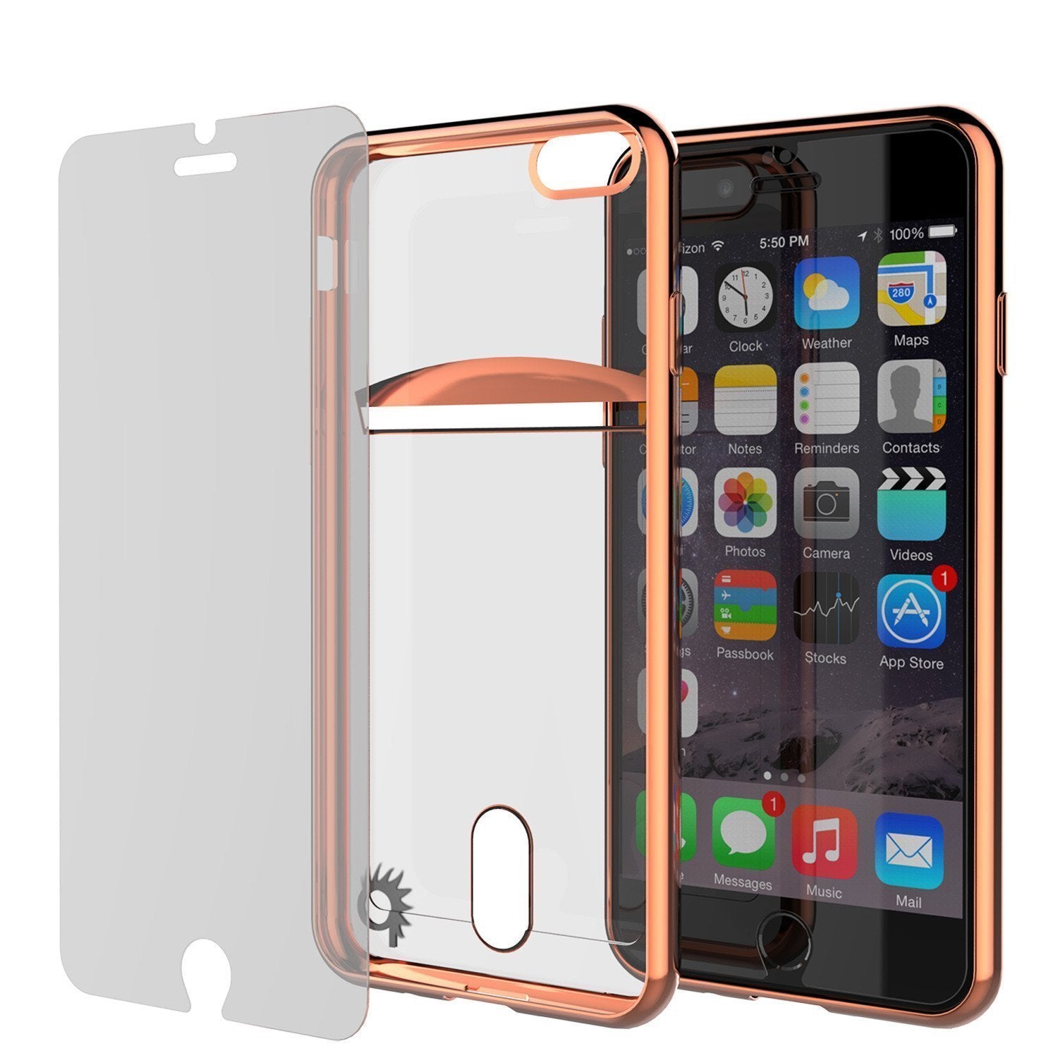 iPhone 8 Case, PUNKCASE® LUCID Rose Gold Series | Card Slot | SHIELD Screen Protector | Ultra fit - PunkCase NZ