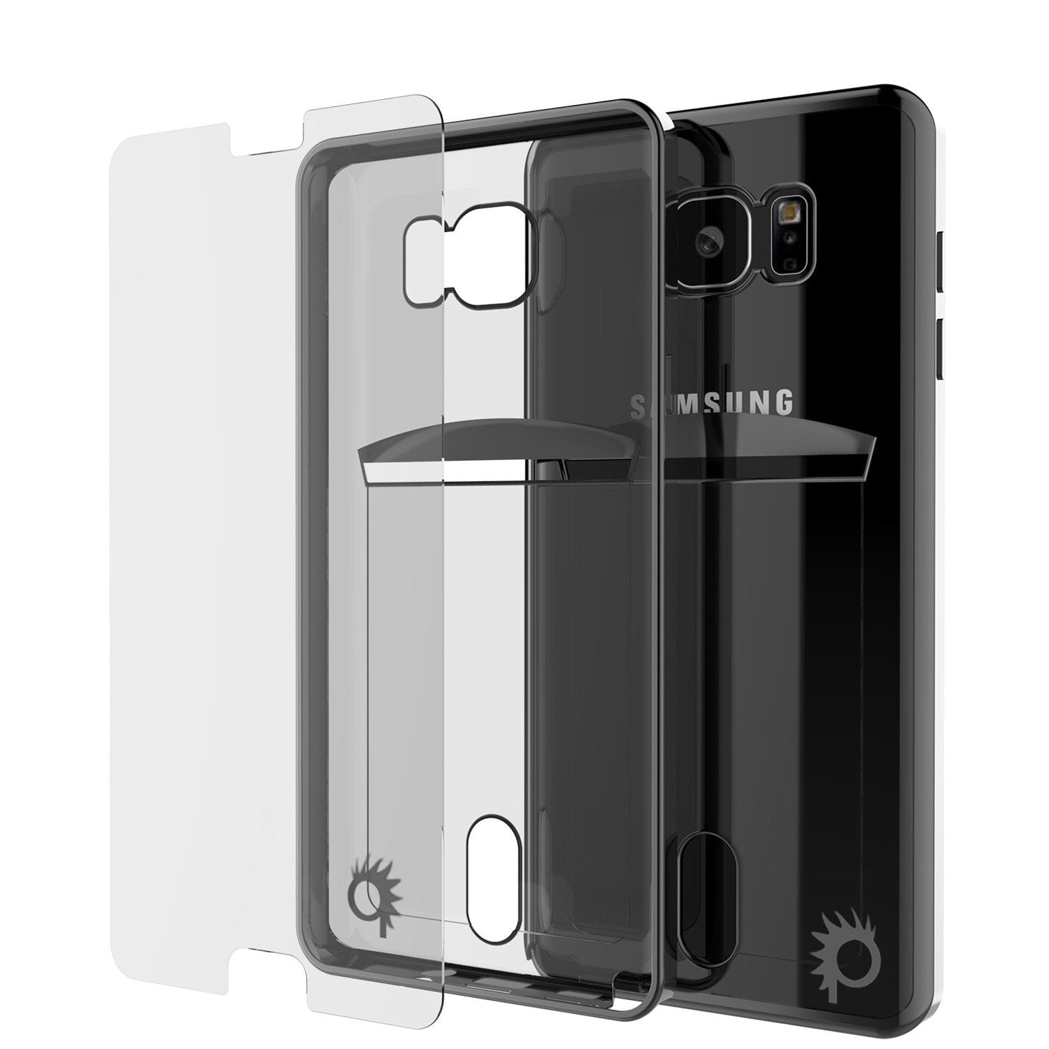 Galaxy Note 5 Case, PUNKCASE® LUCID Black Series | Card Slot | SHIELD Screen Protector | Ultra fit