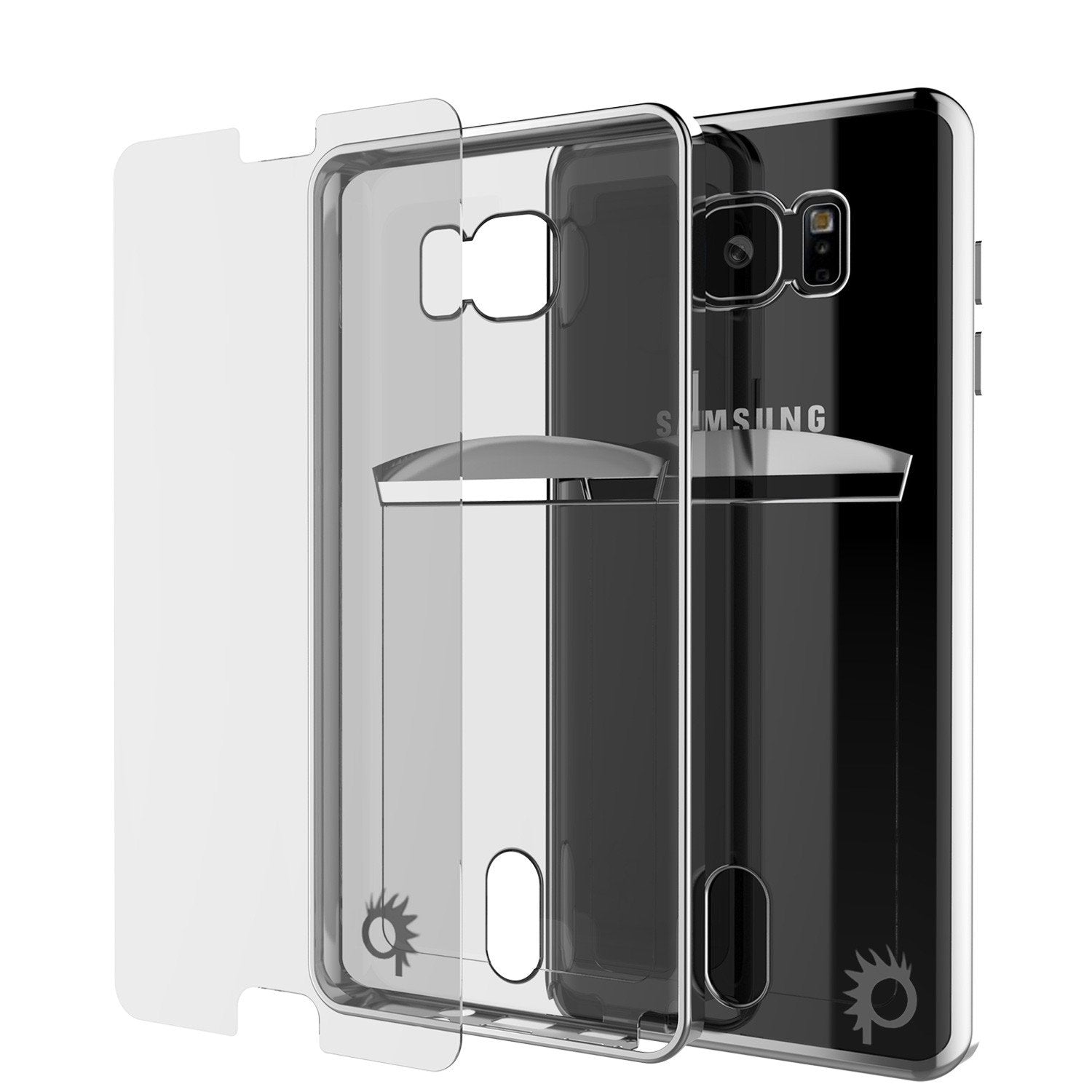 Galaxy Note 5 Case, PUNKCASE® LUCID Silver Series | Card Slot | SHIELD Screen Protector | Ultra fit