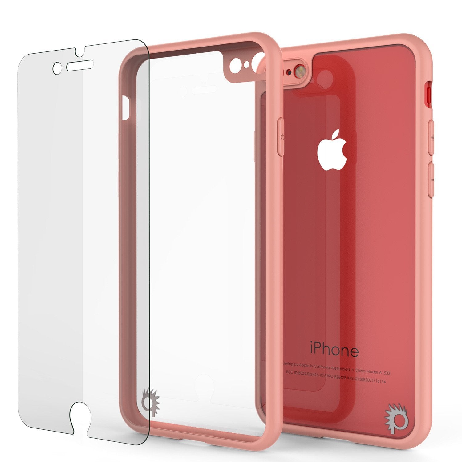 iPhone 8 Case [MASK Series] [PINK] Full Body Hybrid Dual Layer TPU Cover W/ protective Tempered Glass Screen Protector - PunkCase NZ