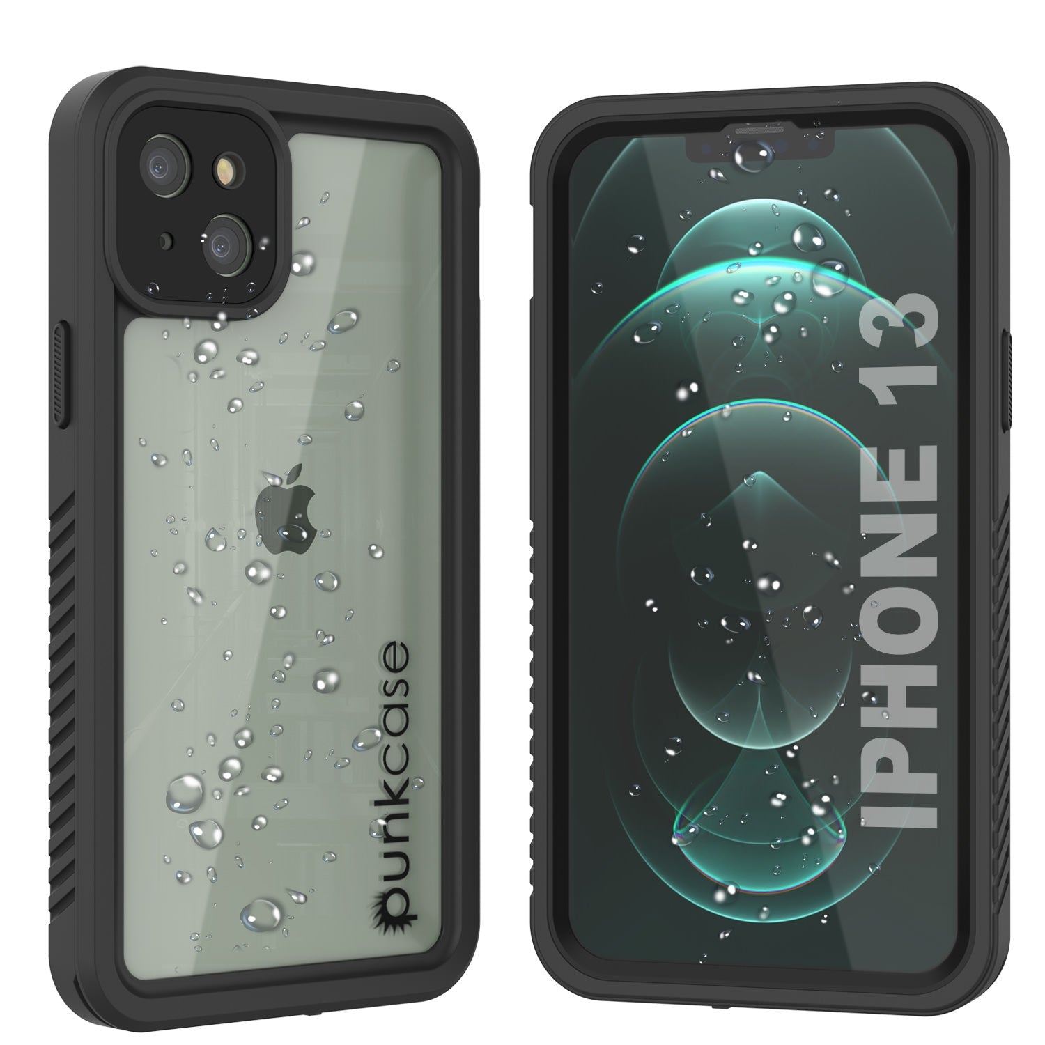iPhone 13  Waterproof Case, Punkcase [Extreme Series] Armor Cover W/ Built In Screen Protector [Black]