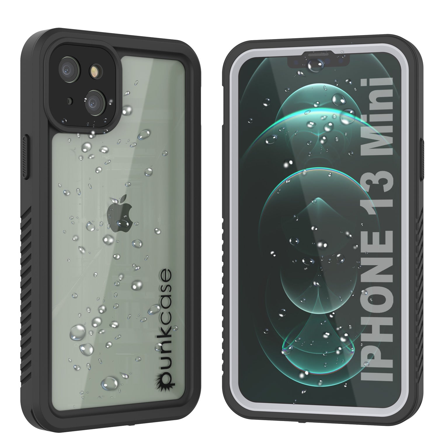 iPhone 13 Mini  Waterproof Case, Punkcase [Extreme Series] Armor Cover W/ Built In Screen Protector [White]