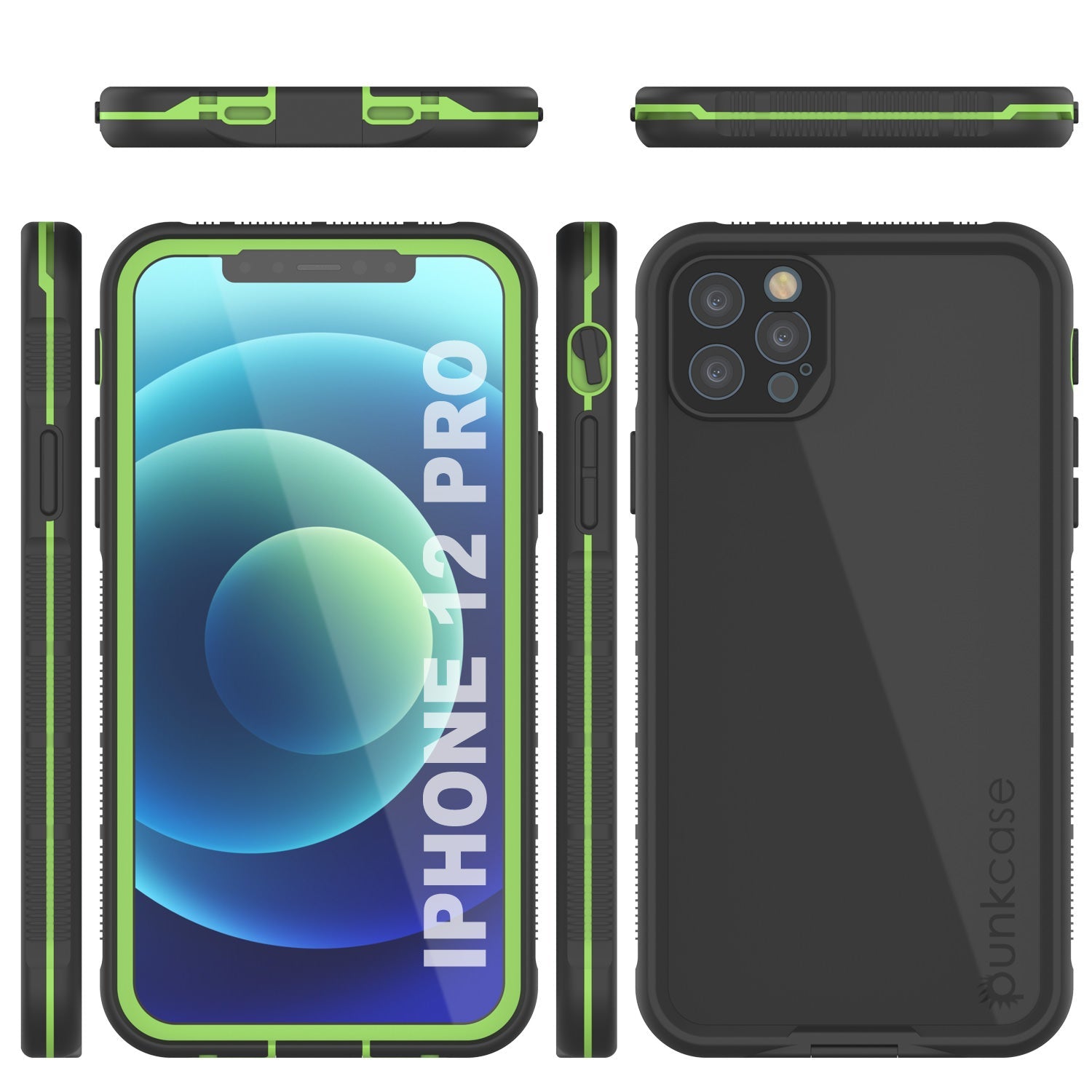 Punkcase iPhone 13 Pro Waterproof Case [Aqua Series] Armor Cover [Black]