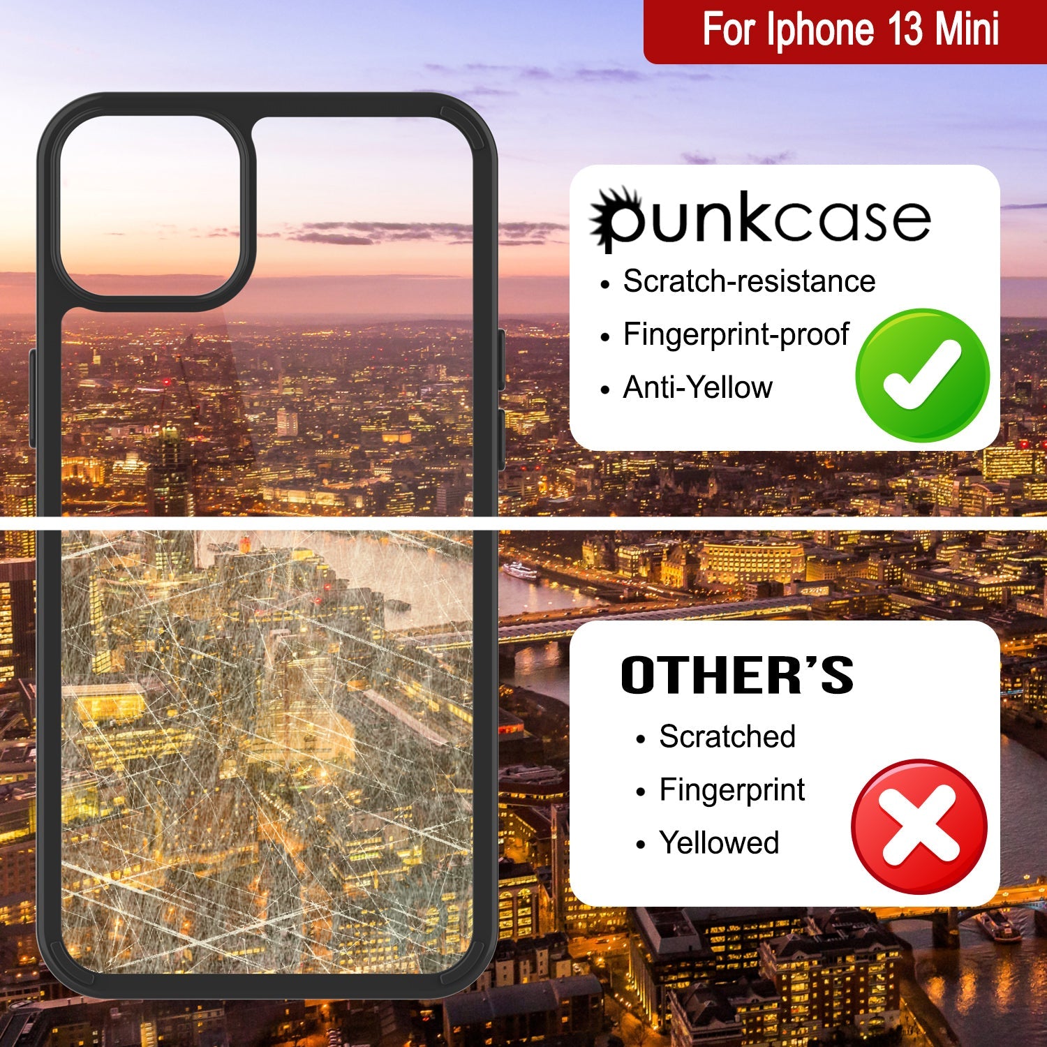 iPhone 13 Mini Case Punkcase® LUCID 2.0 Black Series w/ PUNK SHIELD Screen Protector | Ultra Fit