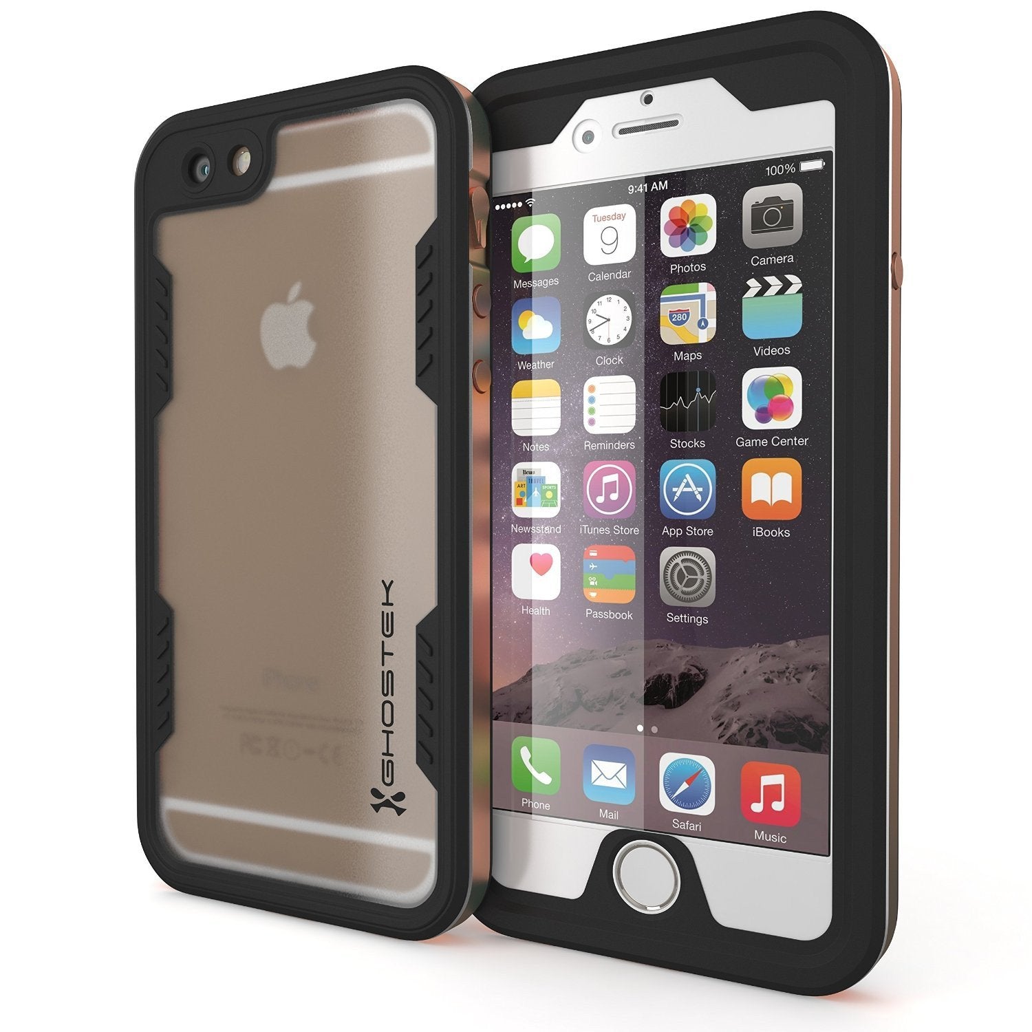 iPhone 6/6S Waterproof Case, Ghostek Atomic 2.0 Gold W/ Attached Screen Protector | Slim Fit