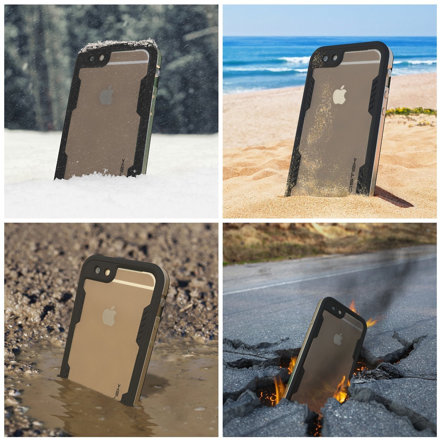 iPhone 6/6S Waterproof Case, Ghostek Atomic 2.0 Gold W/ Attached Screen Protector | Slim Fit - PunkCase NZ
