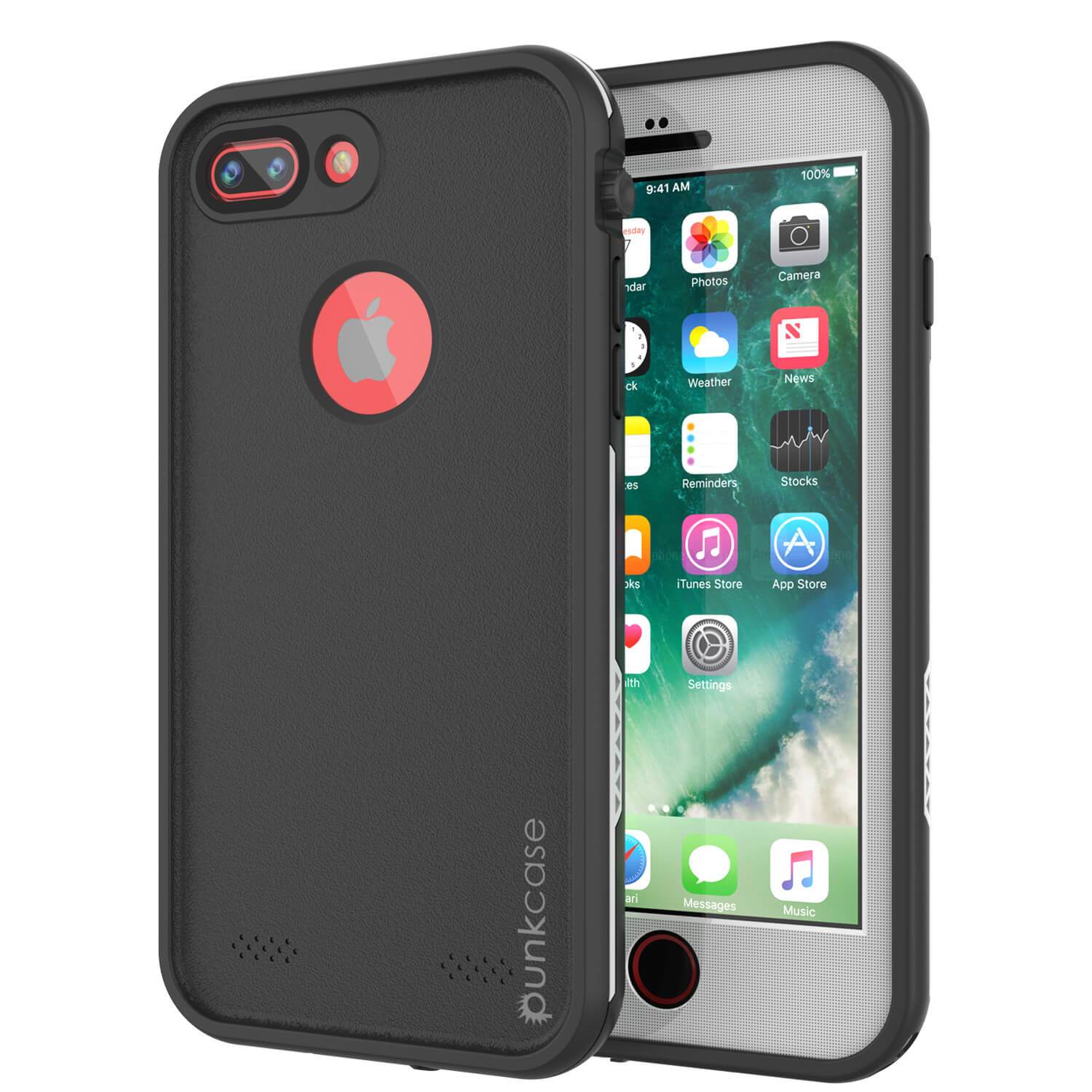 iPhone 7+ Plus Waterproof Case, Punkcase SpikeStar White Series | Thin Fit 6.6ft Underwater IP68