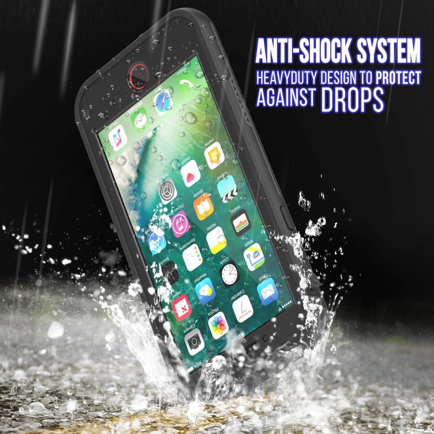 iPhone 7 Waterproof Case, Punkcase SpikeStar Black Series | Thin Fit 6.6ft Underwater IP68 - PunkCase NZ