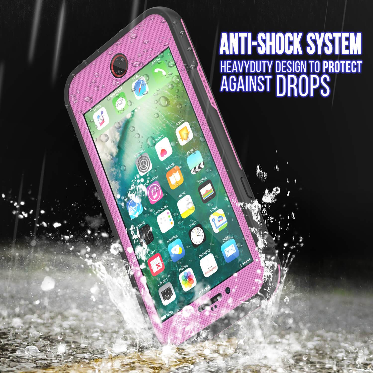 iPhone 7 Waterproof Case, Punkcase SpikeStar Pink Series | Thin Fit 6.6ft Underwater IP68 - PunkCase NZ