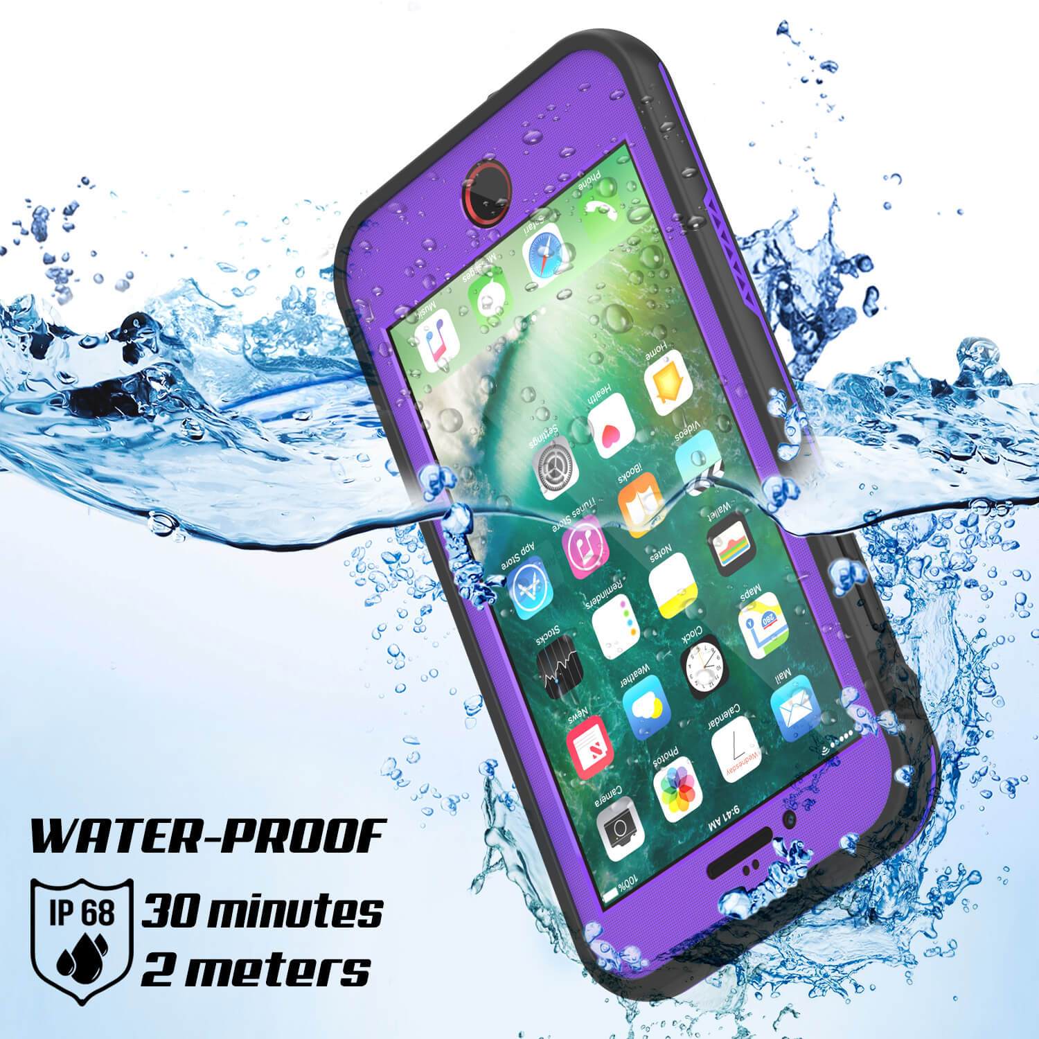 iPhone 7 Waterproof Case, Punkcase SpikeStar Purple Series | Thin Fit 6.6ft Underwater IP68 - PunkCase NZ