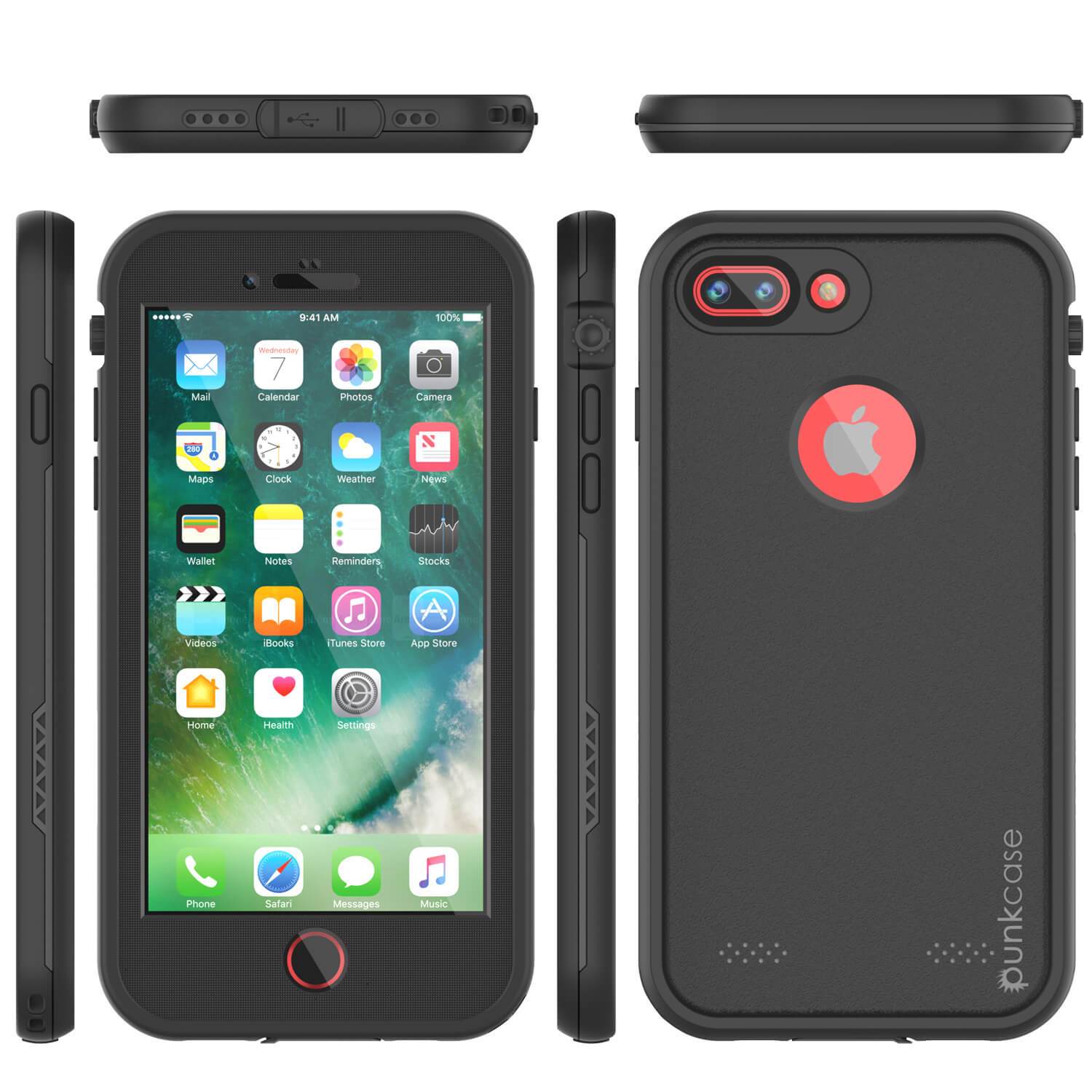iPhone 8+ Plus Waterproof Case, Punkcase SpikeStar Black Series | Thin Fit 6.6ft Underwater IP68 - PunkCase NZ