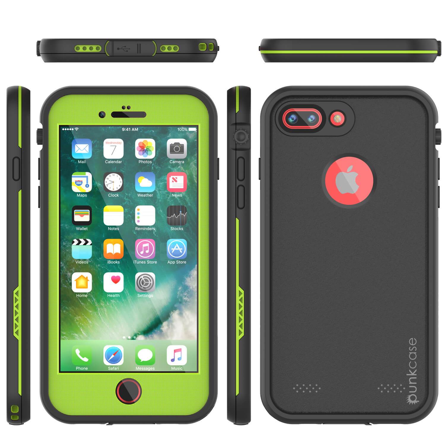 iPhone 8+ Plus Waterproof Case, Punkcase SpikeStar Light-Green Series | Thin Fit 6.6ft Underwater IP68 - PunkCase NZ