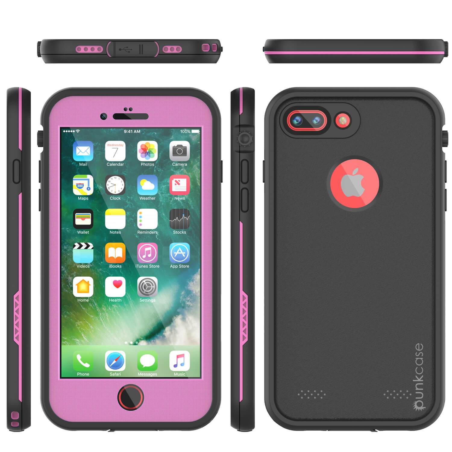 iPhone 8+ Plus Waterproof Case, Punkcase SpikeStar Pink Series | Thin Fit 6.6ft Underwater IP68 - PunkCase NZ