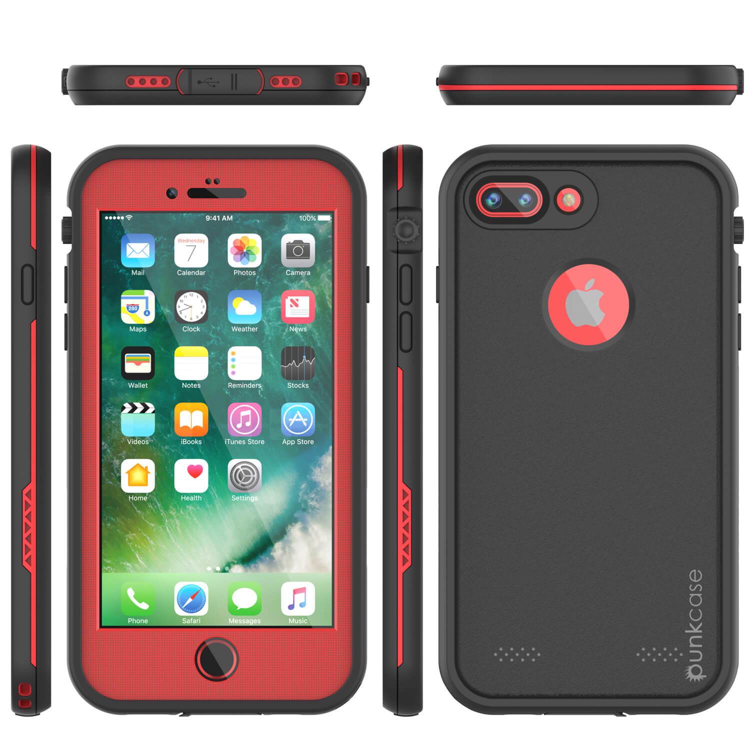 iPhone 8+ Plus Waterproof Case, Punkcase SpikeStar Red Series | Thin Fit 6.6ft Underwater IP68 - PunkCase NZ