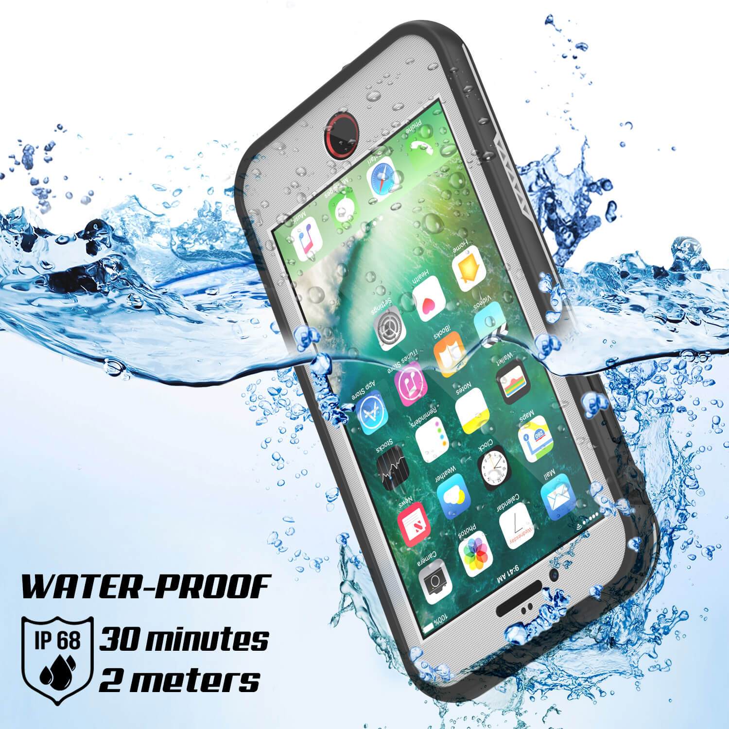 iPhone 8+ Plus Waterproof Case, Punkcase SpikeStar White Series | Thin Fit 6.6ft Underwater IP68 - PunkCase NZ