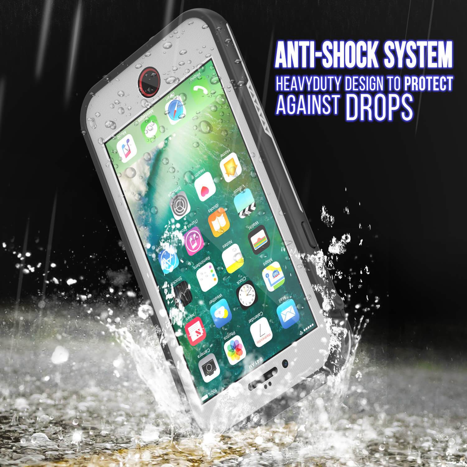 iPhone 8+ Plus Waterproof Case, Punkcase SpikeStar White Series | Thin Fit 6.6ft Underwater IP68 - PunkCase NZ