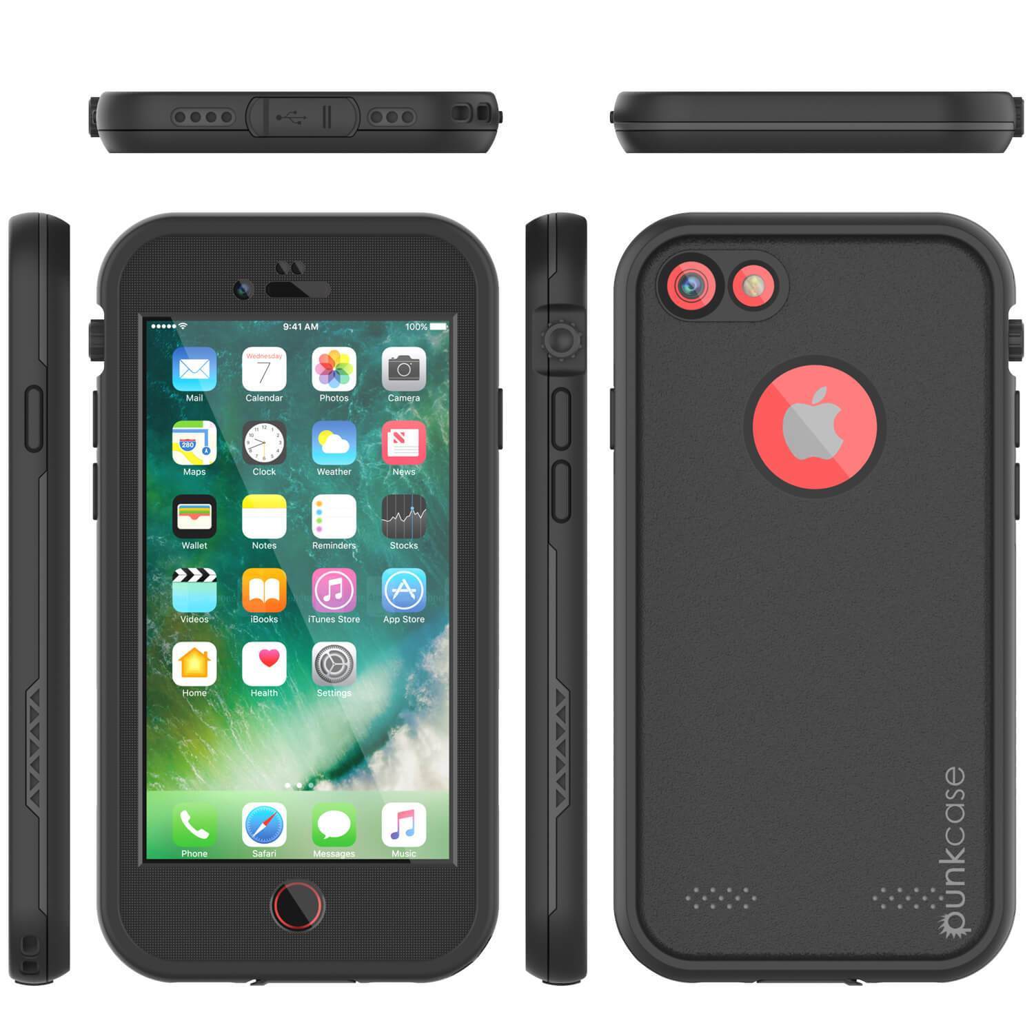 iPhone SE (4.7") Waterproof Case, Punkcase SpikeStar Black Series | Thin Fit 6.6ft Underwater IP68