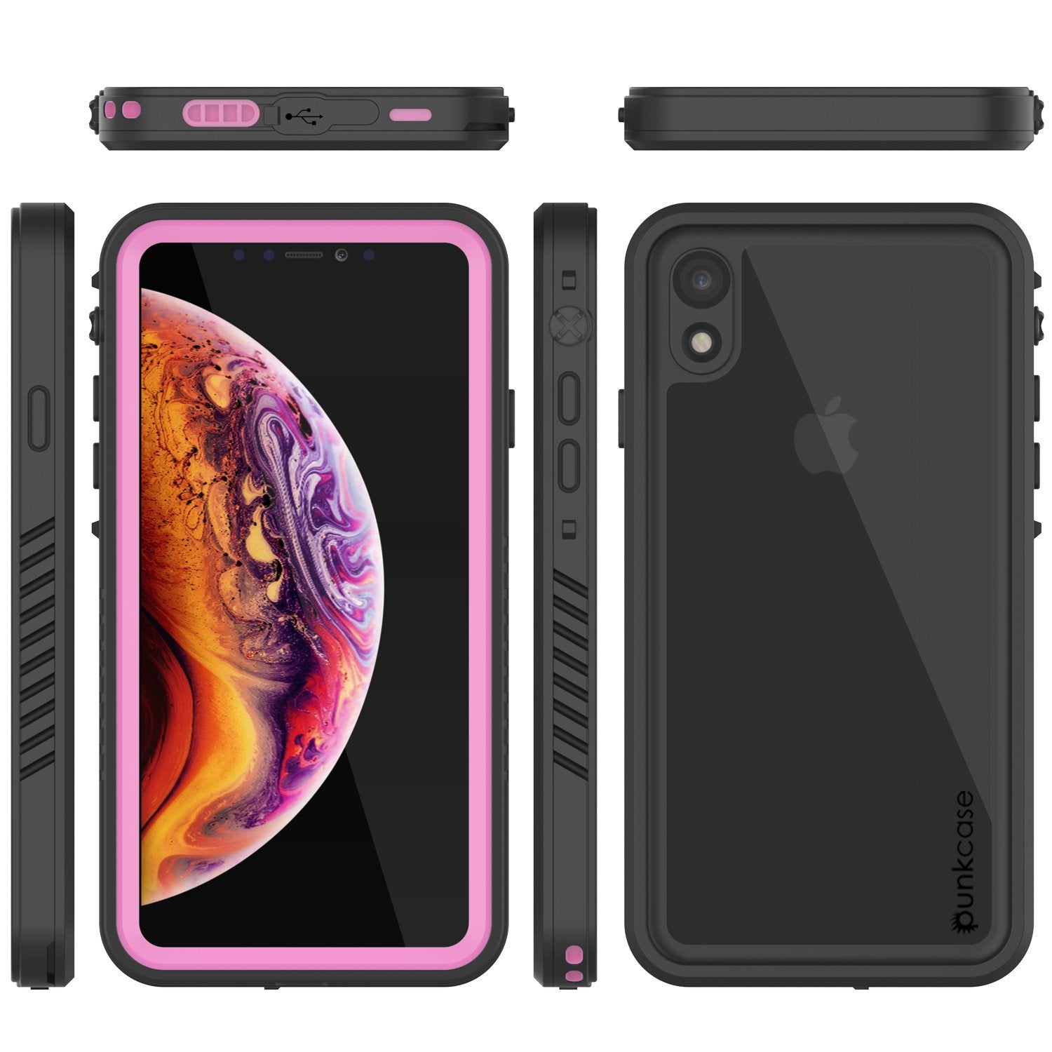 iPhone XR Waterproof Case, Punkcase [Extreme Series] Armor Cover W/ Built In Screen Protector [Pink] - PunkCase NZ
