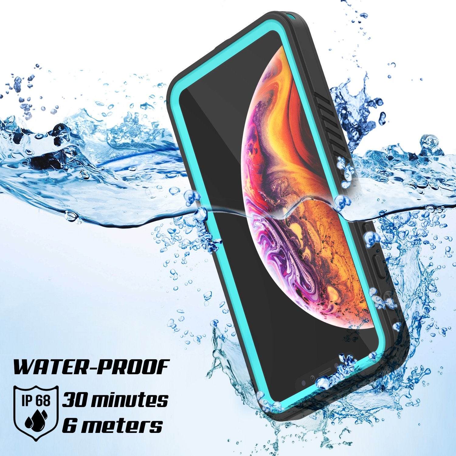 iPhone XR Waterproof Case, Punkcase [Extreme Series] Armor Cover W/ Built In Screen Protector [Teal] - PunkCase NZ