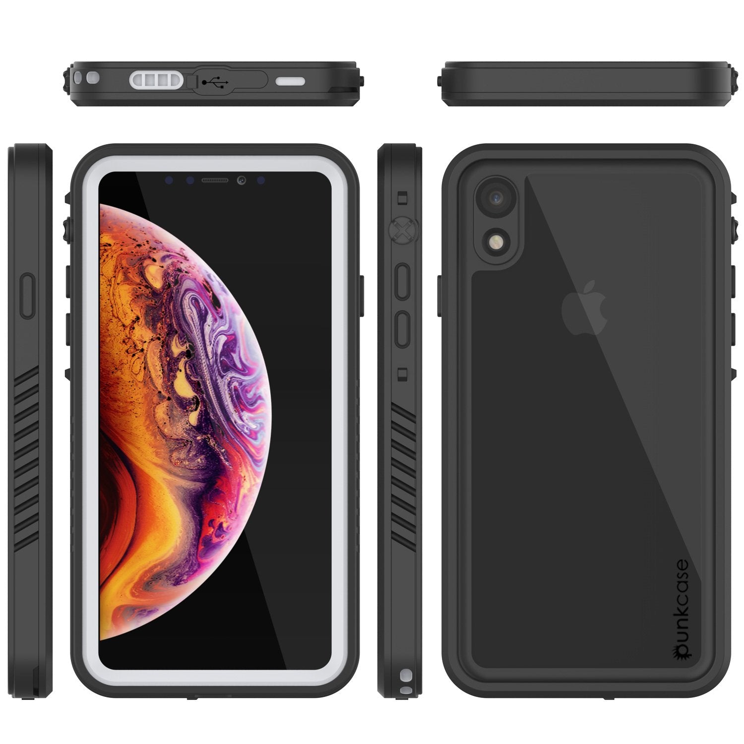 iPhone XR Waterproof Case, Punkcase [Extreme Series] Armor Cover W/ Built In Screen Protector [White] - PunkCase NZ