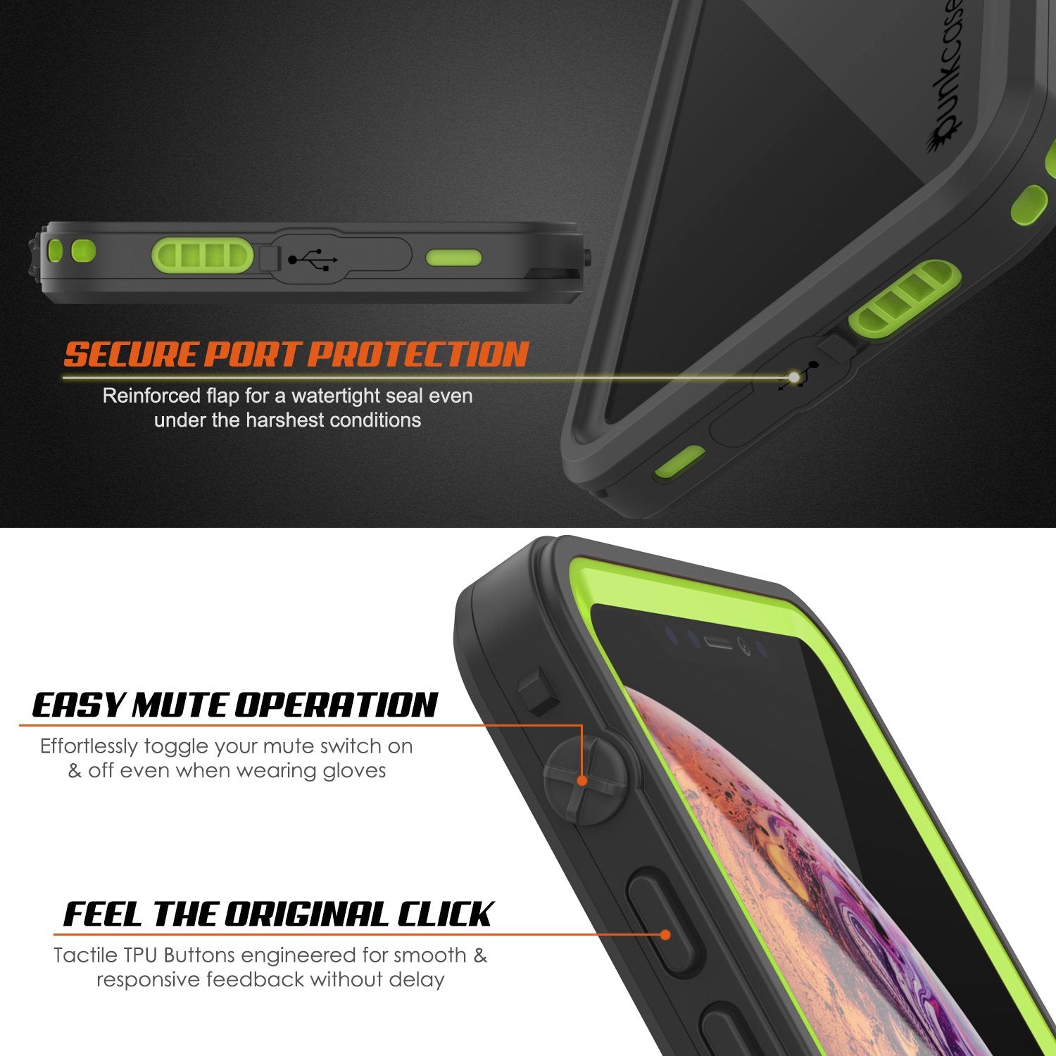 iPhone XR Waterproof Case, Punkcase [Extreme Series] Armor Cover W/ Built In Screen Protector [Light Green] - PunkCase NZ