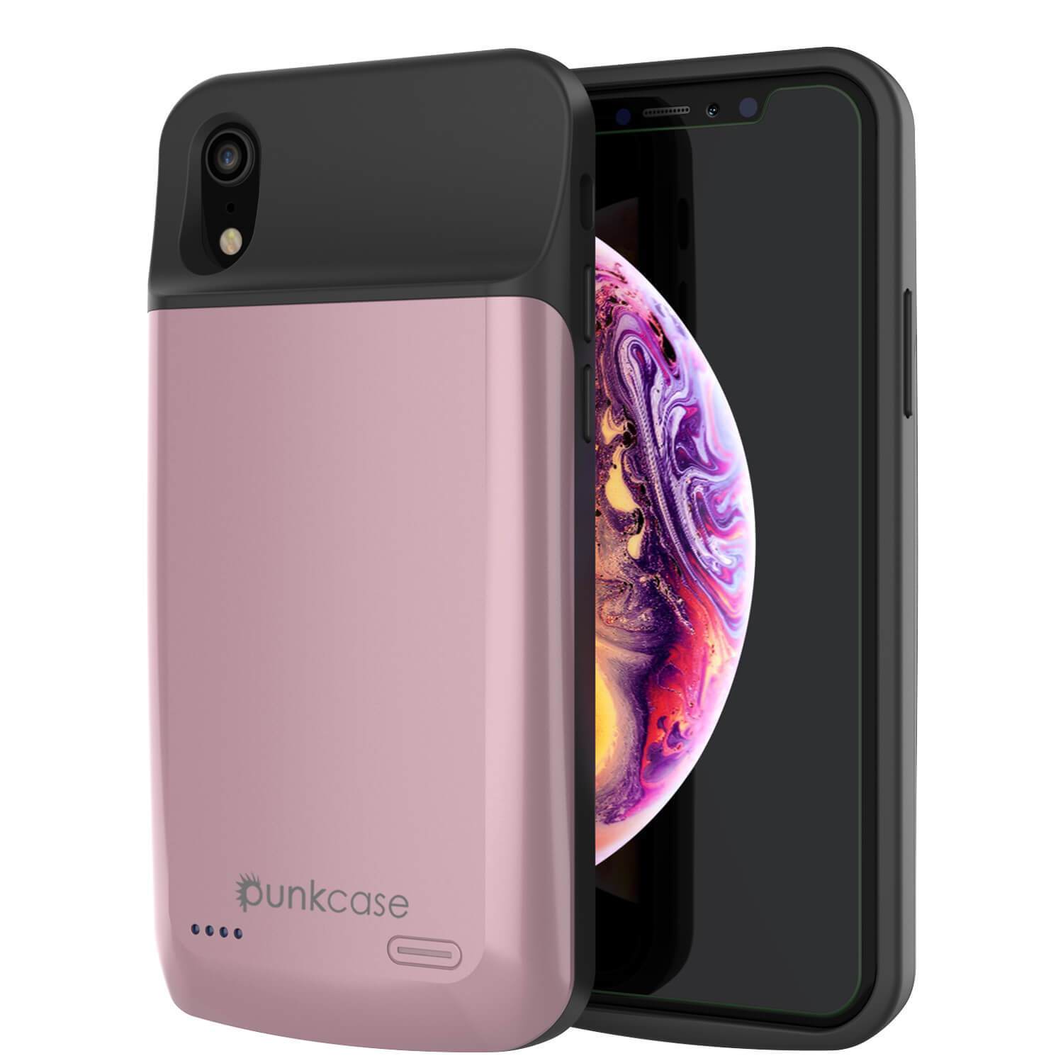 iPhone 11 Pro Battery Case, PunkJuice 5000mAH Fast Charging Power Bank W/ Screen Protector | [Rose-Gold]
