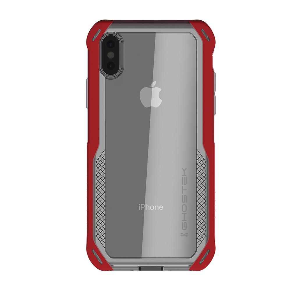 iPhone Xs Max Case, Ghostek Cloak 4 Series  for iPhone Xs Max / iPhone Pro Case | RED-CLEAR - PunkCase NZ