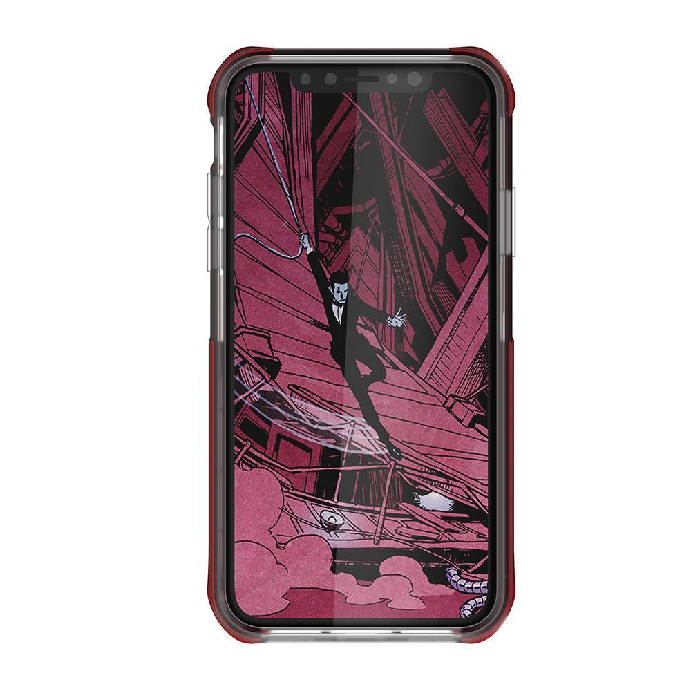 iPhone Xs Max Case, Ghostek Cloak 4 Series  for iPhone Xs Max / iPhone Pro Case | RED-CLEAR - PunkCase NZ