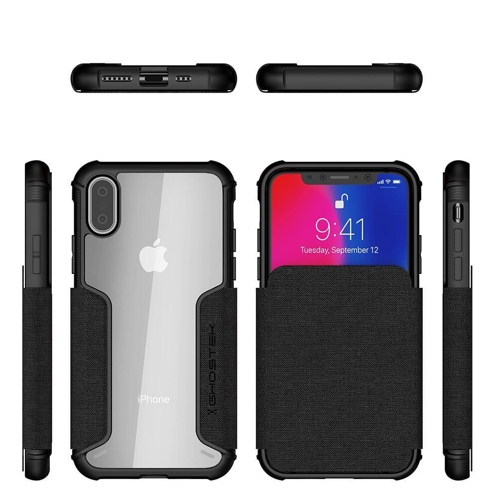 iPhone Xs Max Case, Ghostek Exec 3 Series for iPhone Xs Max / iPhone Pro Protective Wallet Case [BLACK] - PunkCase NZ