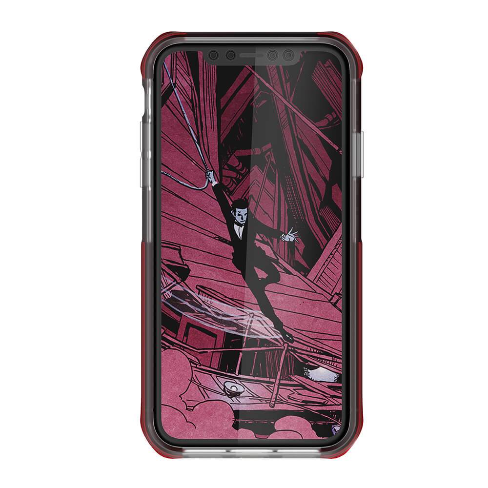 iPhone Xr Case, Ghostek Cloak 4 Series  for iPhone Xr / iPhone Pro Case | RED-CLEAR - PunkCase NZ