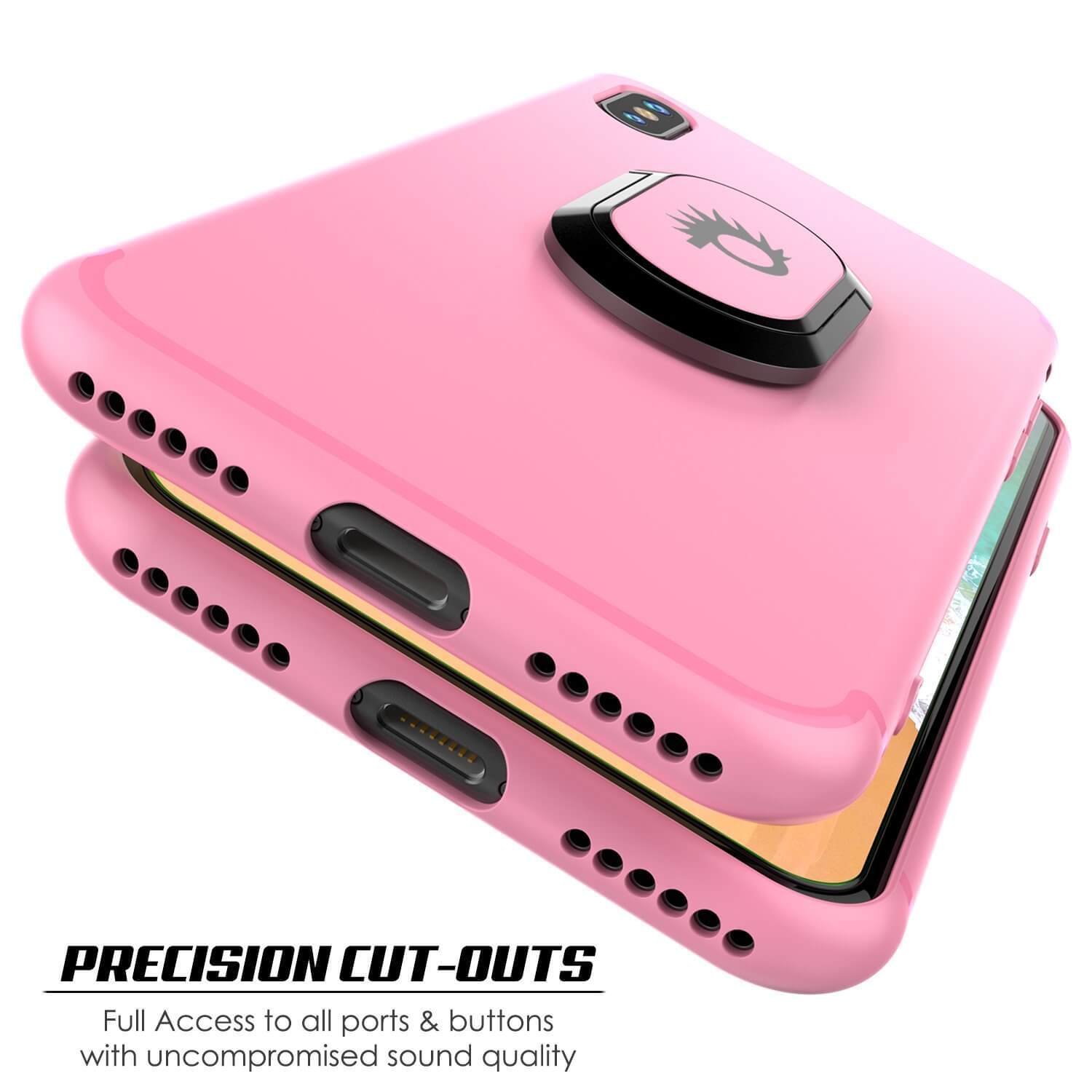 iPhone XS Max Case, Punkcase Magnetix Protective TPU Cover W/ Kickstand, Tempered Glass Screen Protector [Pink] - PunkCase NZ