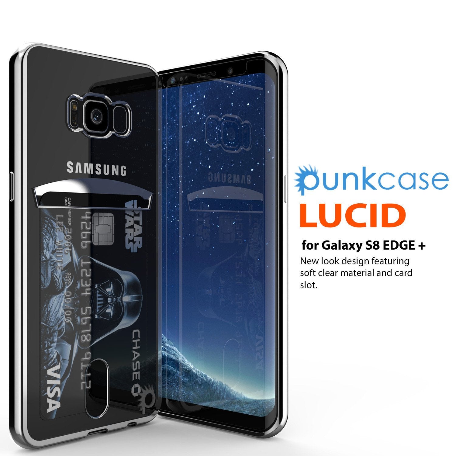 Galaxy S8 Plus Case, PUNKCASE® LUCID Silver Series | Card Slot | SHIELD Screen Protector | Ultra fit - PunkCase NZ