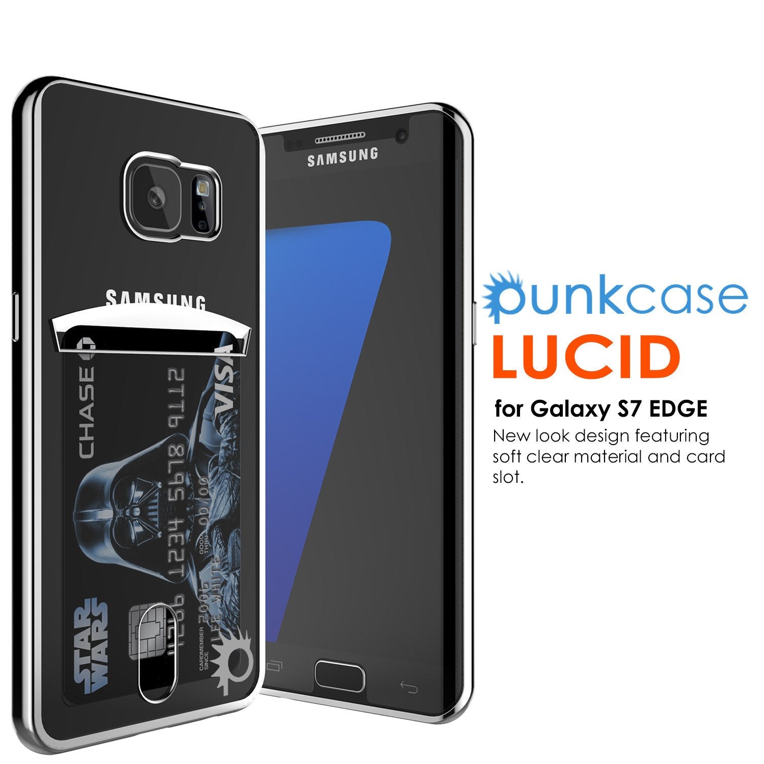 Galaxy S7 EDGE Case, PUNKCASE® LUCID Silver Series | Card Slot | SHIELD Screen Protector | Ultra fit - PunkCase NZ