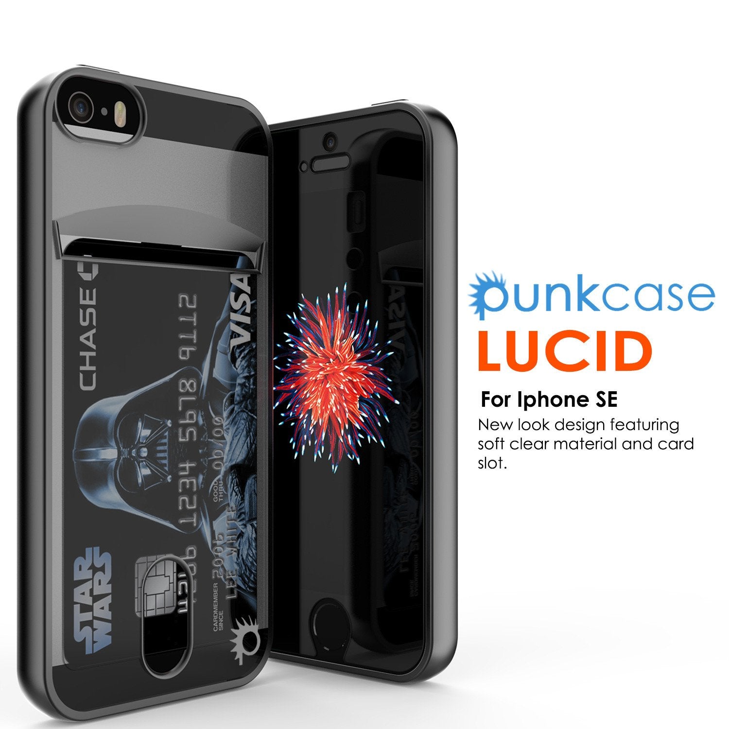 iPhone SE/5S/5 Case, PUNKCASE® LUCID Black Series | Card Slot | SHIELD Screen Protector | Ultra fit - PunkCase NZ