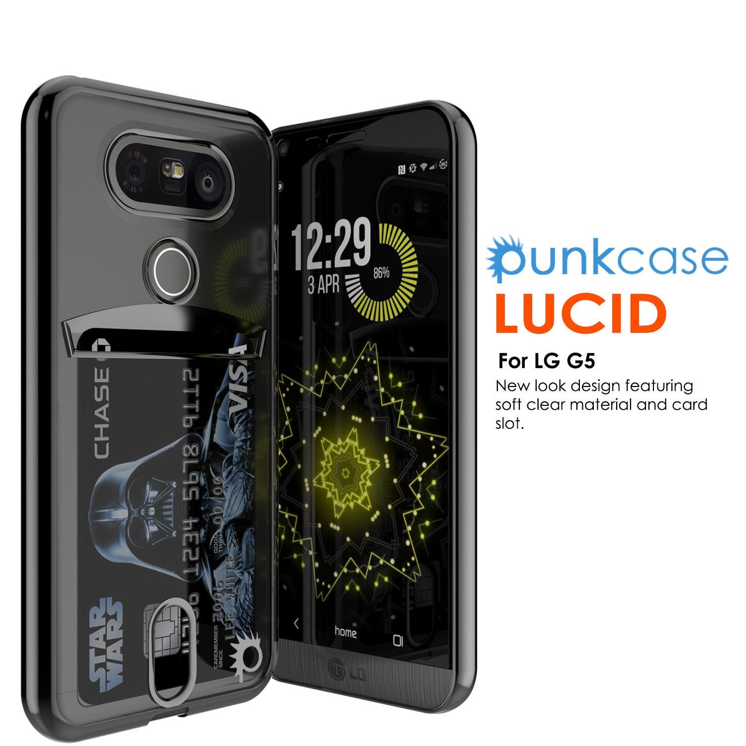 LG G5 Case, PUNKCASE® Black LUCID Series | Card Slot | PUNK SHIELD Screen Protector | Ultra Fit - PunkCase NZ